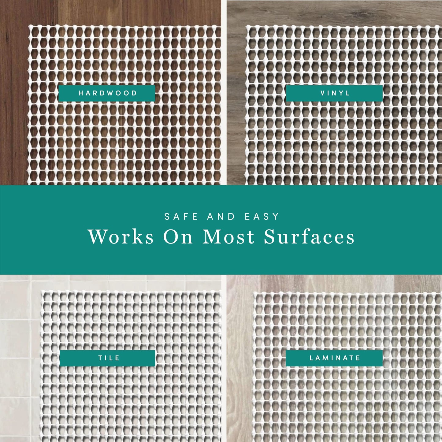 Unique Loom Anti-Slip All Surface Slim Indoor Use Rug Pad (7' 10" Square')