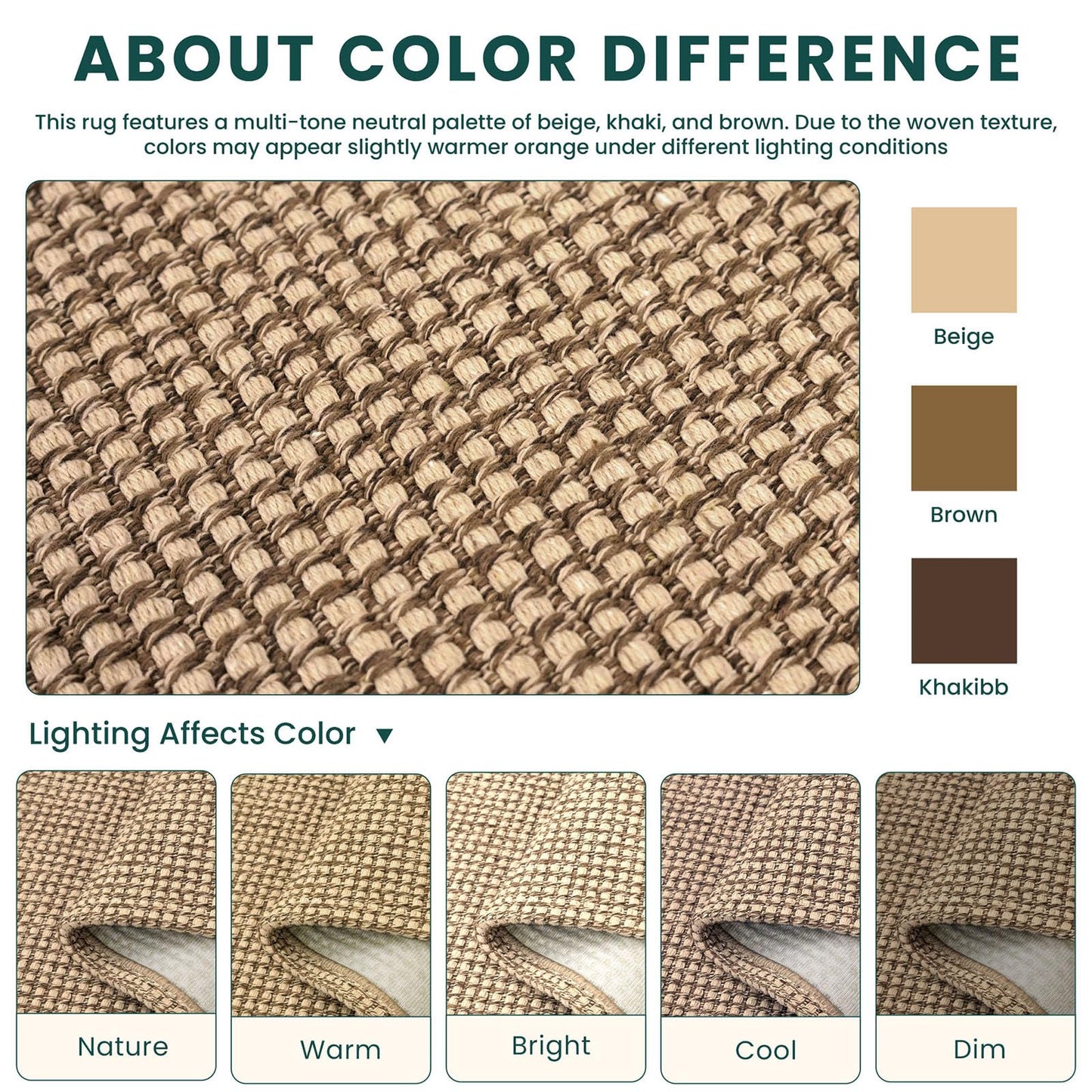 KOZYFLY Washable 3x4 Woven Entry Area Rug, Braided Throw Rugs for Entryway, Non Slip Door Mat Indoor Outdoor Entrance, Front Porch Foyer Carpet for Kitchen, mudroom, Bathroom, Orange Beige/Tan/Brown