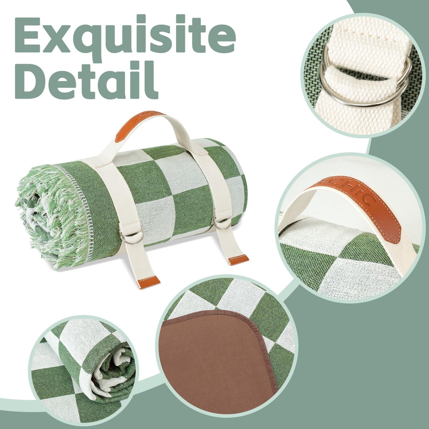 2 in 1 Extra Large Camping Blanket Outdoor Rug Picnic Yoga Mat Lightweight Car Essential Roadtrip Gadget Rv Accessories Glamping Gear Must Haves Hiking Stuff Backpacking Necessities Women Beach Gift