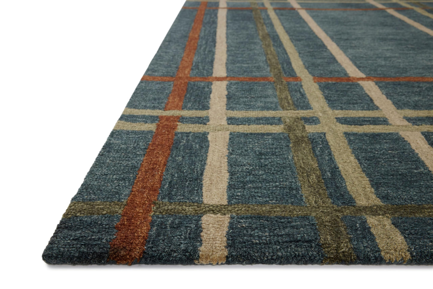 Loloi Magnolia Home by Joanna Gaines Waylon Collection WAY-01 Denim/Multi 2'-6" x 7'-6" Runner Rug