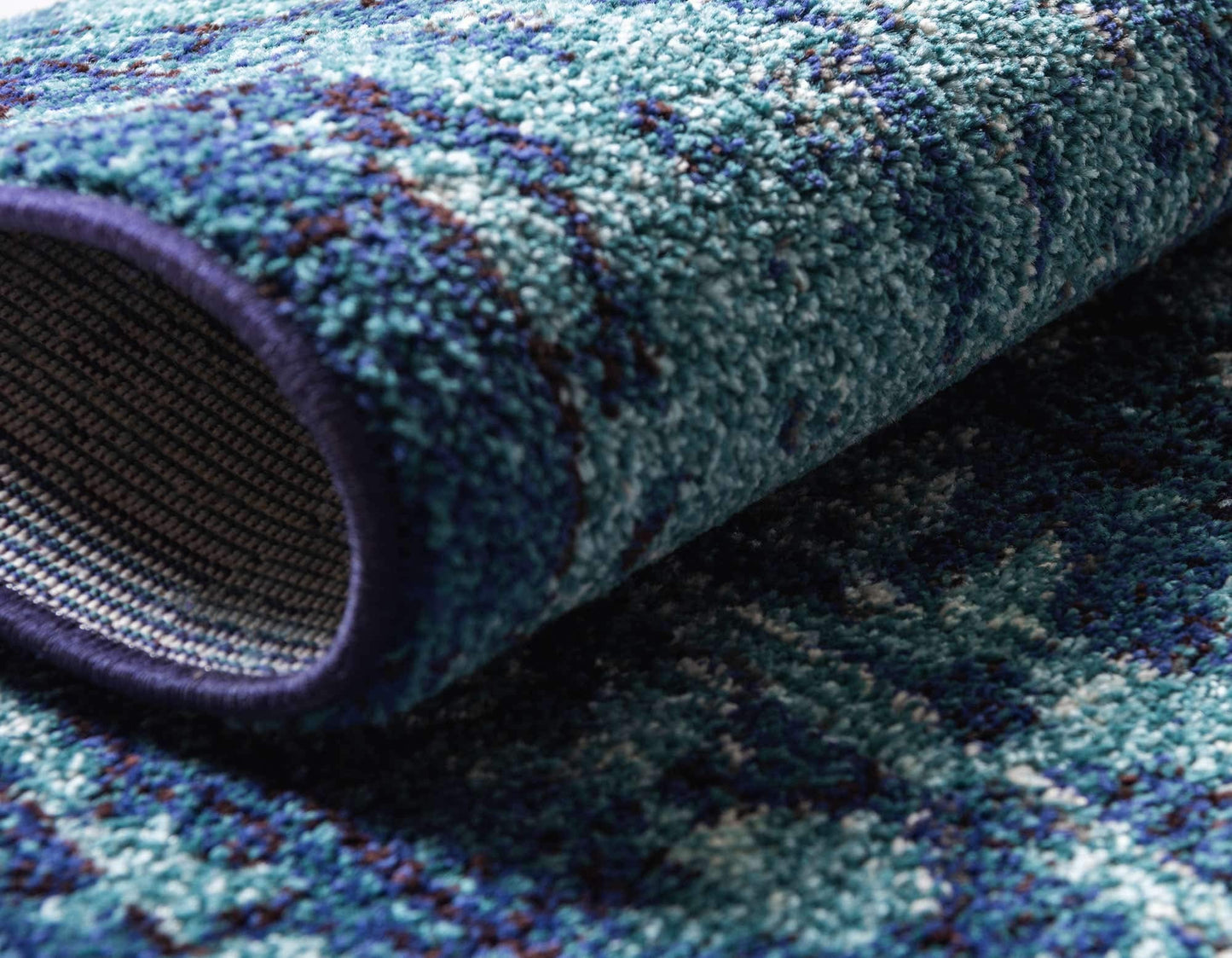 Unique Loom Medici Collection Vintage Botanical Traditional Blue Area Rug (5' 0 x 8' 0)
