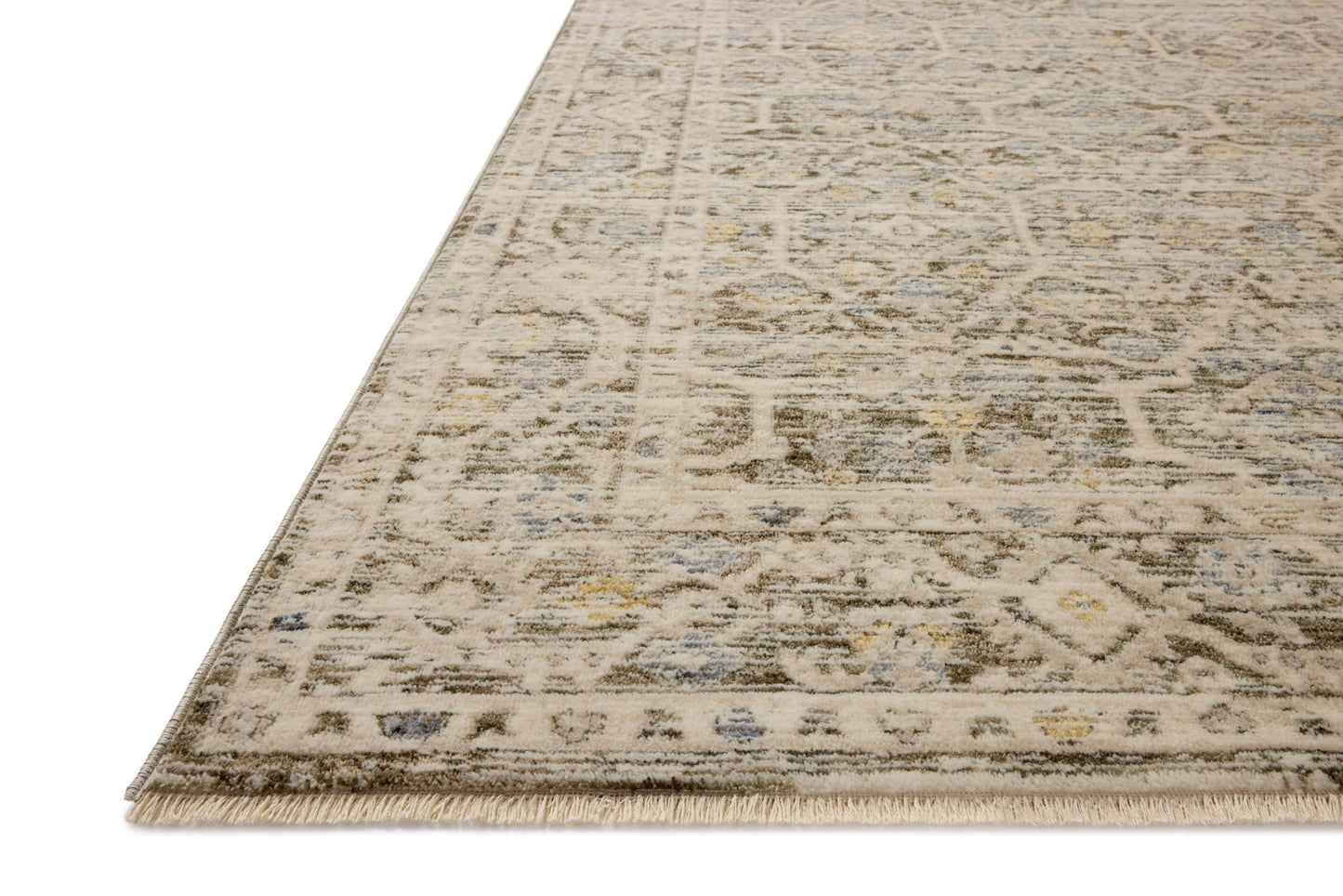 Loloi Clarisse Collection CLS-08 Olive/Ivory 7'-10" x 10'-2" Fringe Area Rug