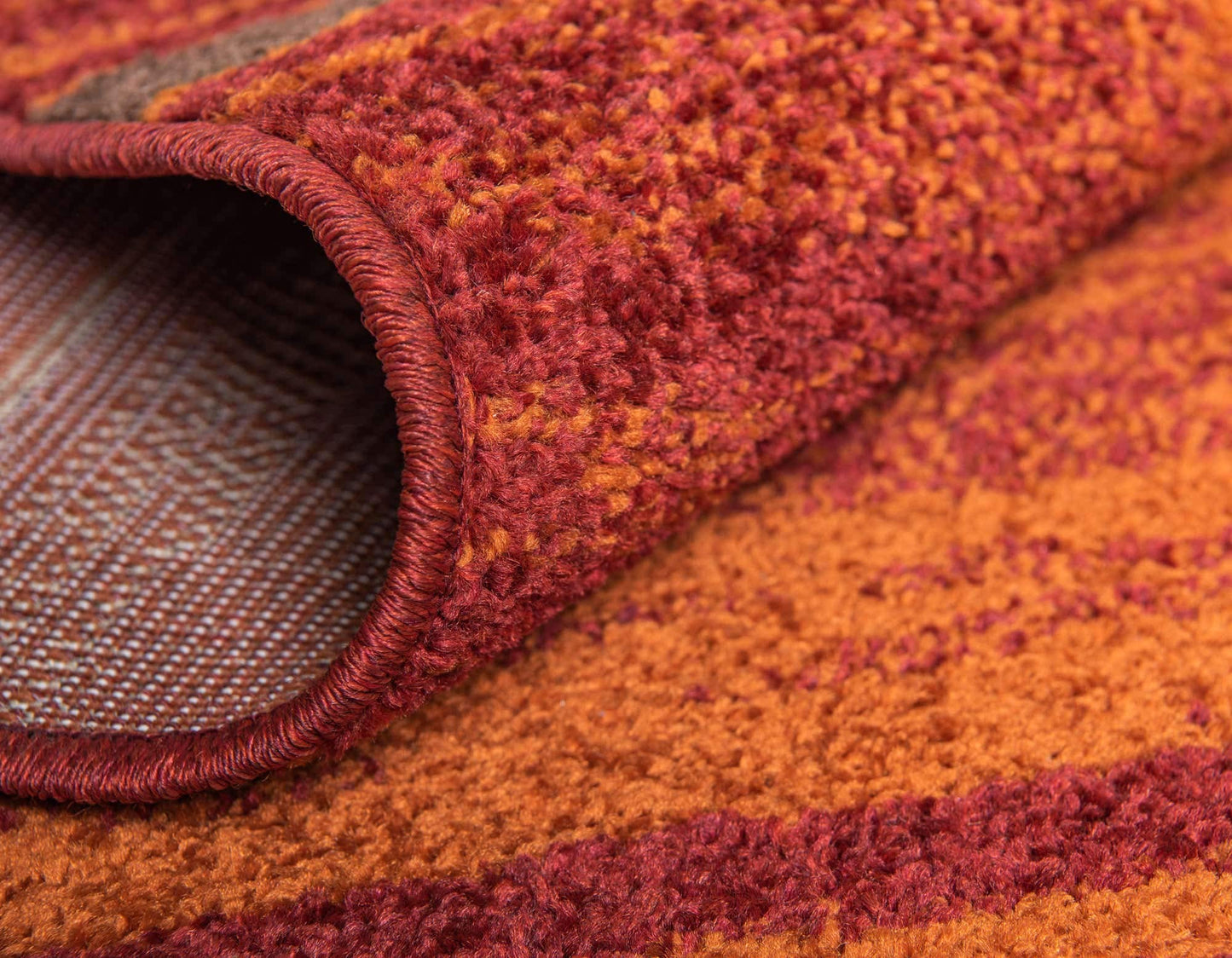 Unique Loom Autumn Collection Modern Contemporary Casual Abstract Area Rug (Terracotta/ Burgundy Border, 5 x 8 ft Rectangular)