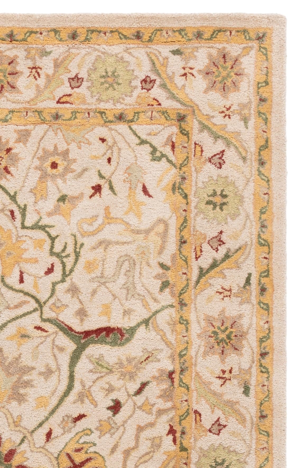 SAFAVIEH Antiquity Collection 3' x 5' Ivory AT14A Handmade Traditional Oriental Premium Wool Area Rug
