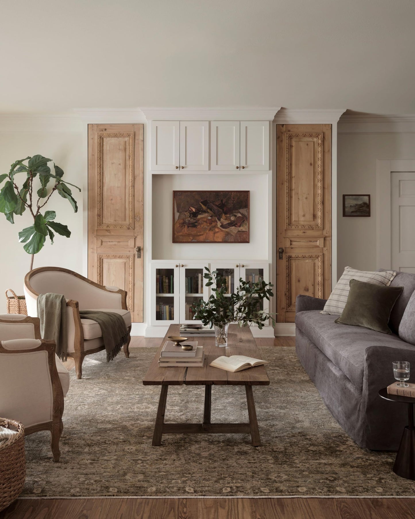 Loloi Magnolia Home by Joanna Gaines Junie Collection JUE-06 Lagoon/Natural 11'-6" x 15'-7", .38" Pile Height, Area Rug