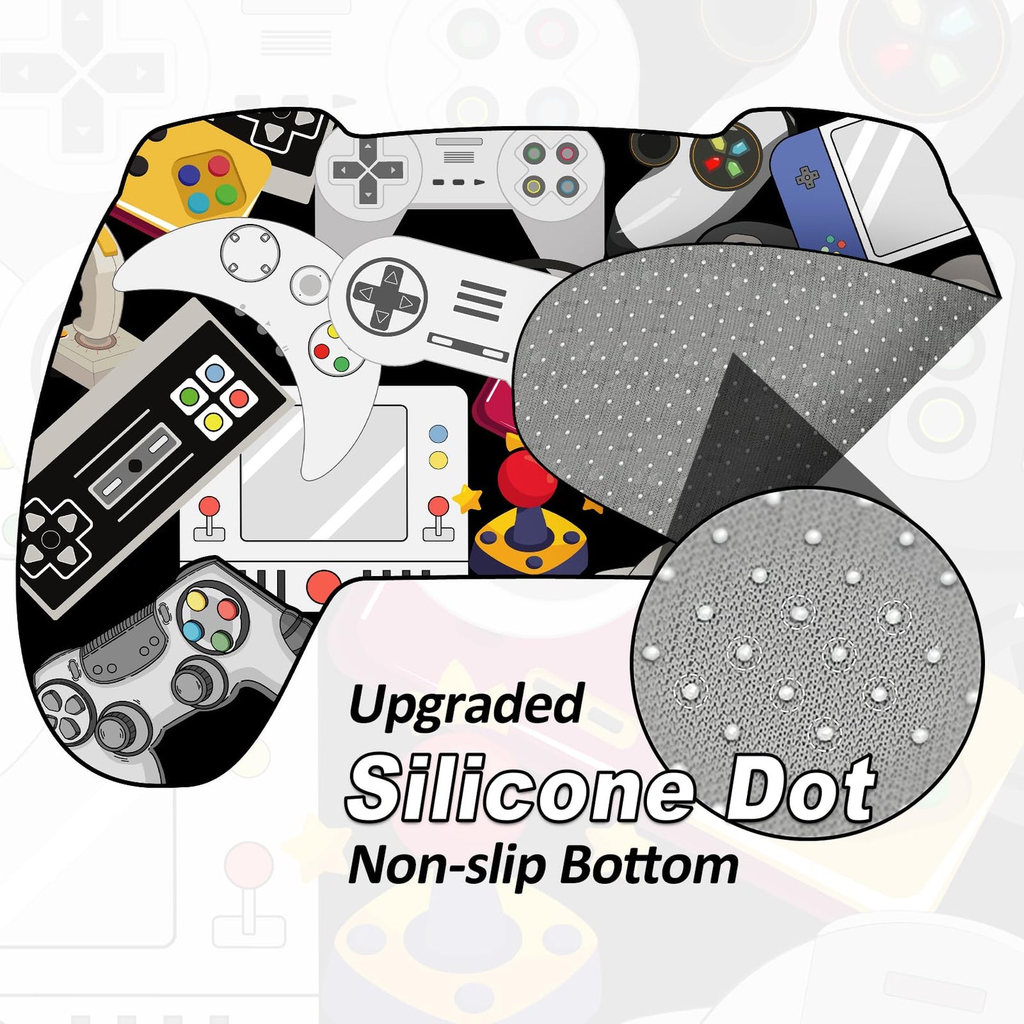 Lacut Gaming Area Rugs, Teen Boys Game Controller Shape Carpet Gamer Rugs for Boy’s Bedroom, Non-Slip Gamepad Rug for Children Playroom Living Room Game Room (Gamepad 1, 60" x 40")