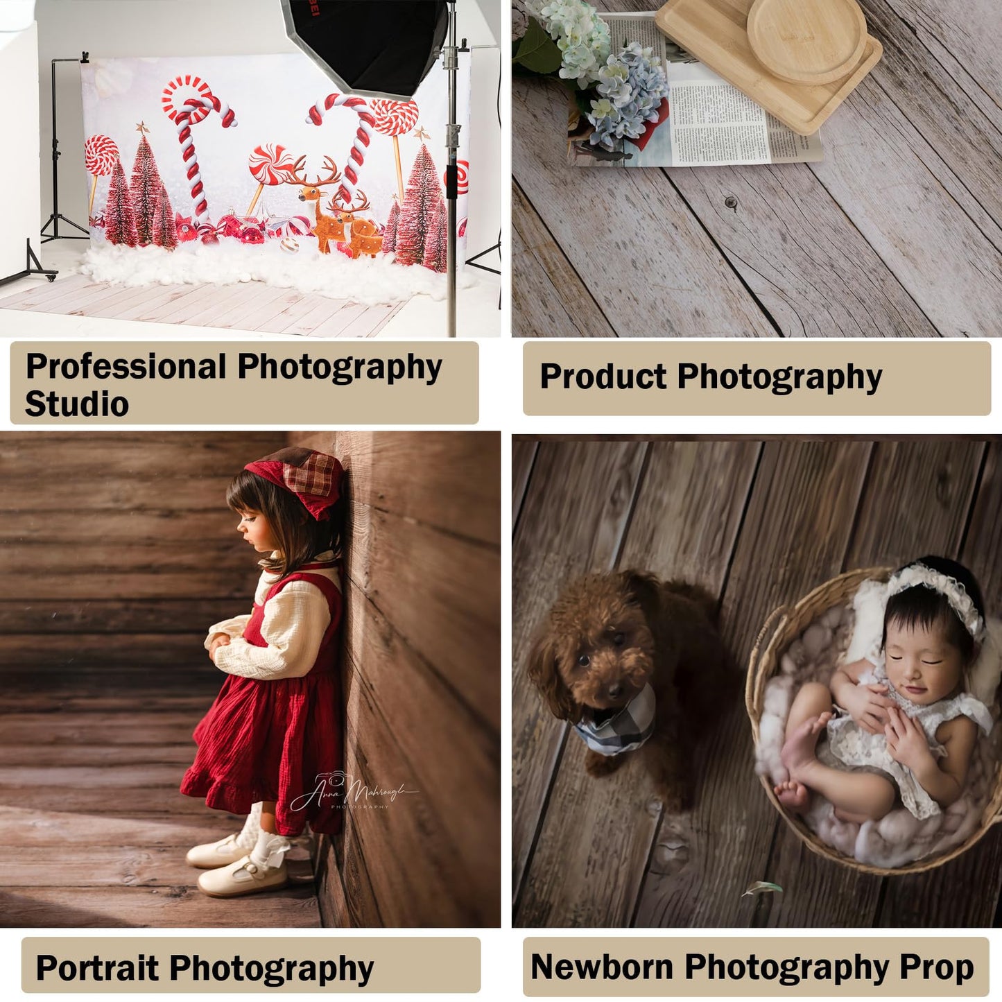 Kate Photography Floor Mats Mat Rubber Floor Mat Brown Brick Flooring Backdrop Newborn Photography Props for Photo Studio 5x4ft