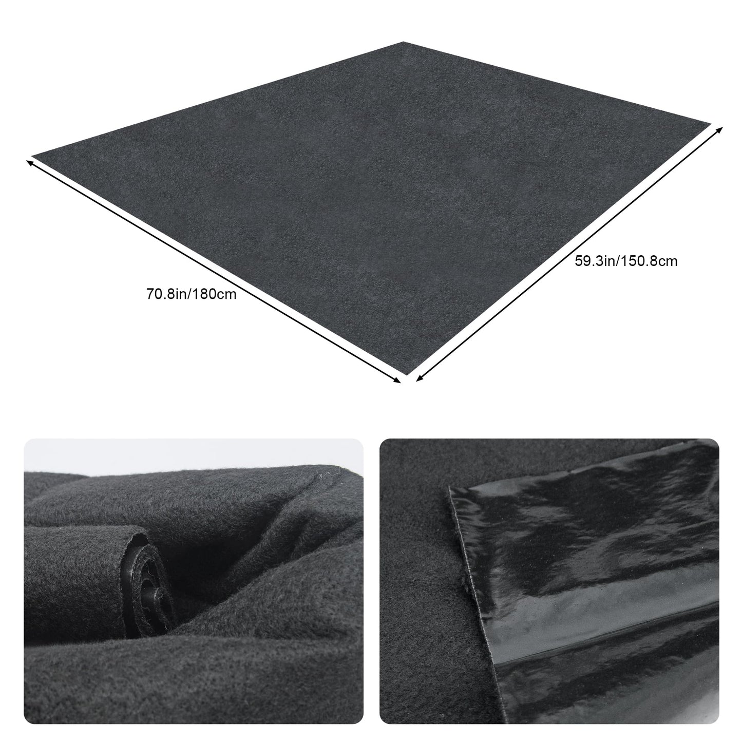 FUZEWANLI 60" x 72" Oil Spill Mat - Garage Floor Mats for Under Car - Waterproof, Absorbent, Reusable, Washable, Protects Garage Floors or Driveways, Durable