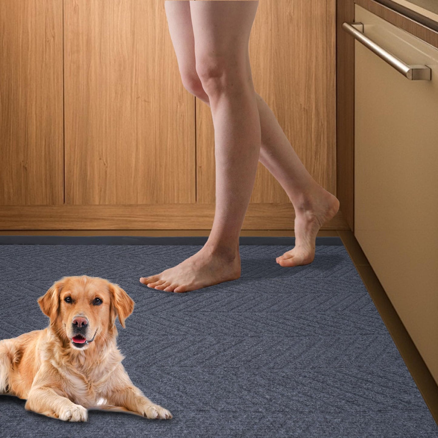 uyoyous Front Door Mat 3' X 10' Commercial Entrance Mats Heavy Duty Indoor Outdoor Hallway Rugs with Non-Slip Back Carpet for Hallway,Entryway,Home,High Traffic Area