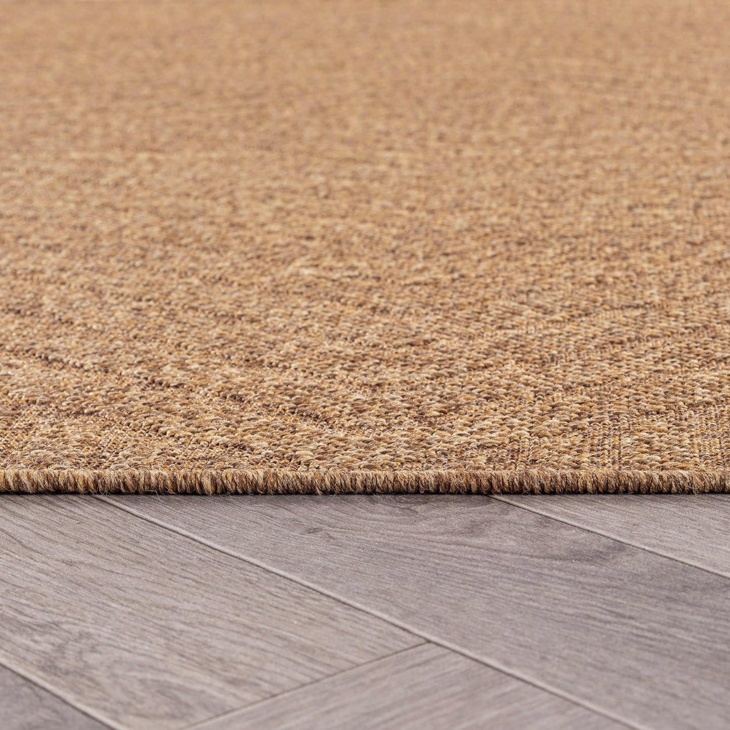 Rugshop Diamond Grid Indoor Outdoor Flat Woven Area Rug,Natural Jute-Style,Easy-Care Patio Rug for Backyard Porch Deck Balcony, 7'10" x 10' Natural/Jute