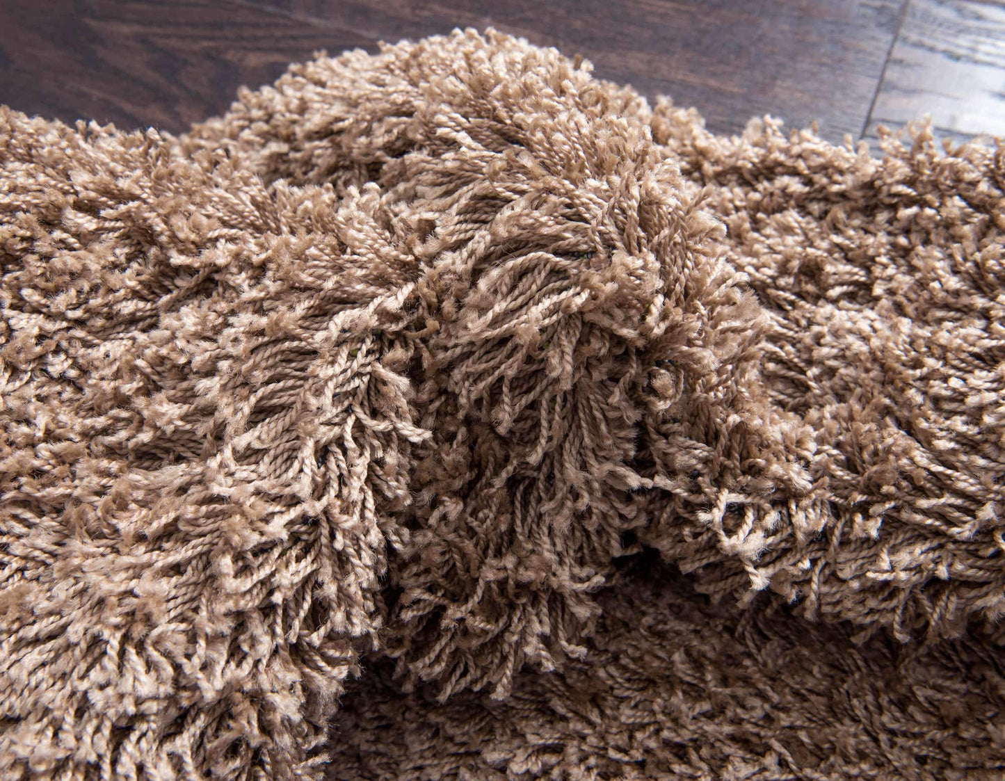 Unique Loom Solid Shag Collection Area Rug (3' 1" x 5' 3" Rectangle, Sandy Brown)