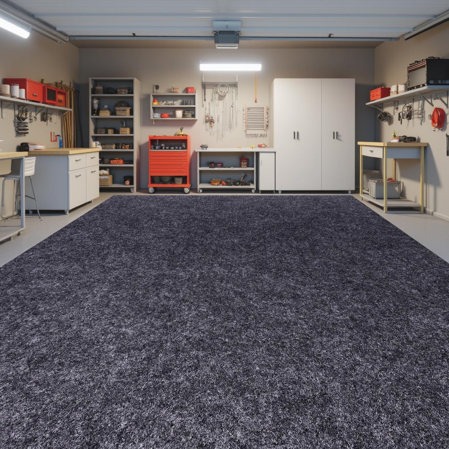 Evercomfy Garage Floor Mat, 5 x 6 Ft Waterproof Mat with Non-Slip Backing, Reusable Absorbent Surface, Easy Clean Floor Protector Oil Spill Mats for Garage, Driveway, Workshop