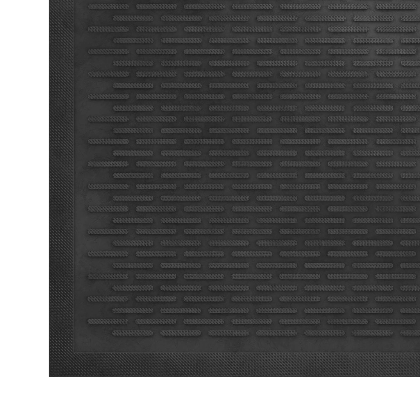 Ottomanson Waterproof Rubber Outdoor Doormat – Heavy-Duty Non-Slip Rubber Floor Mat with Ridge Scraper Pattern, All-Weather Front Door Entry Mat for Mud & Dirt Control – 18" x 30", Black