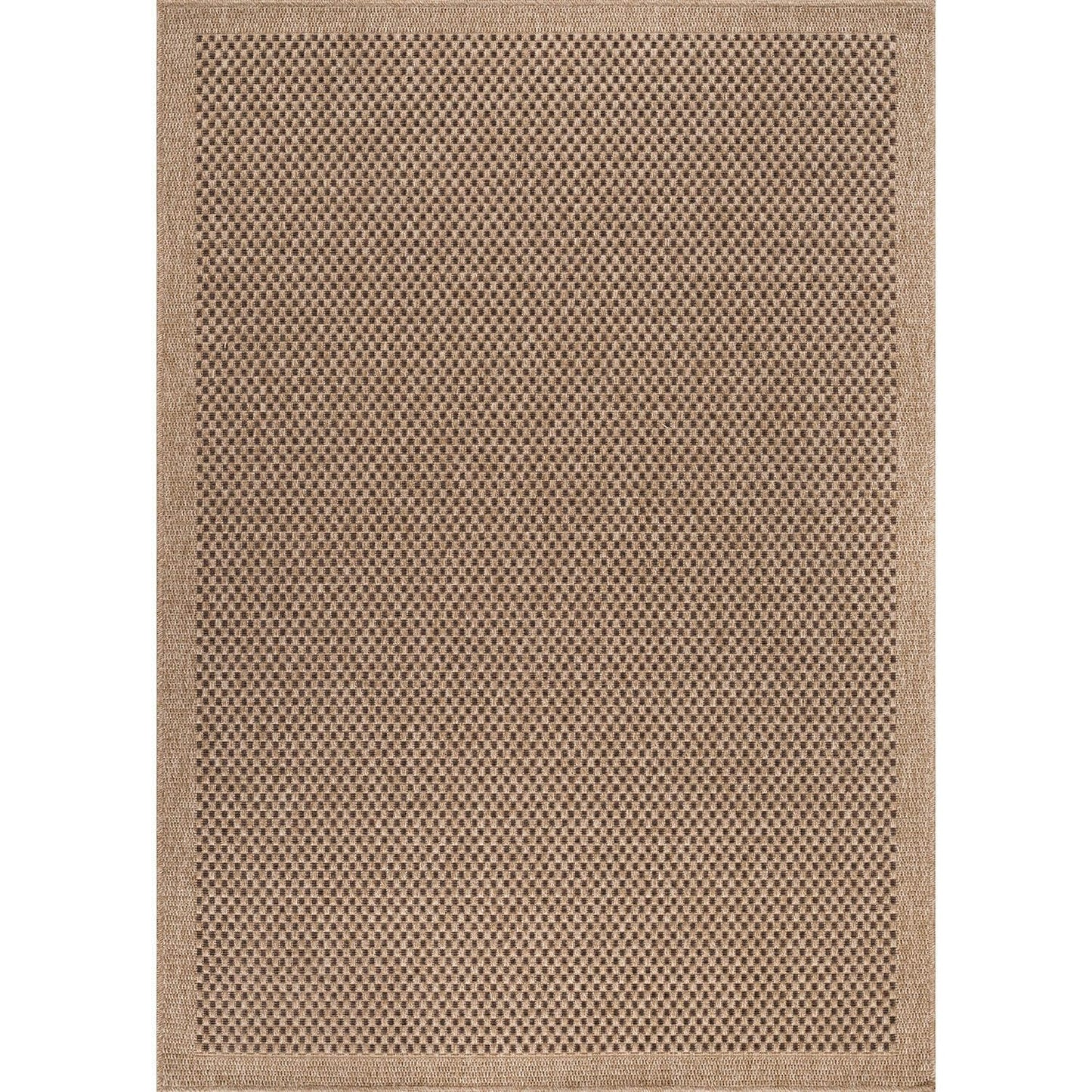 CAMILSON Easy Jute Rug 6x9, Indoor Outdoor Natural Color Fiber Area Rugs for Living Room Patio and Kitchen Rug, Sisal Boho Woven Design, Easy-Cleaning, Washable Outside Carpet Alfombras para(6 x 9)