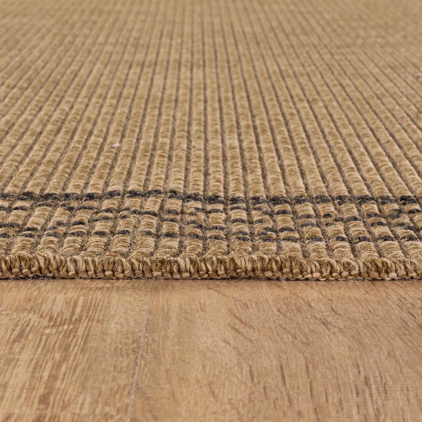 Luul Home Easy Jute Rugs 9x12 Frame Natural Color Living Room Indoor Outdoor Area Rug for Patio and Kitchen Rug High Traffic Washable Easy to Clean Solid Boho Woven Design Carpet (9 x 12)
