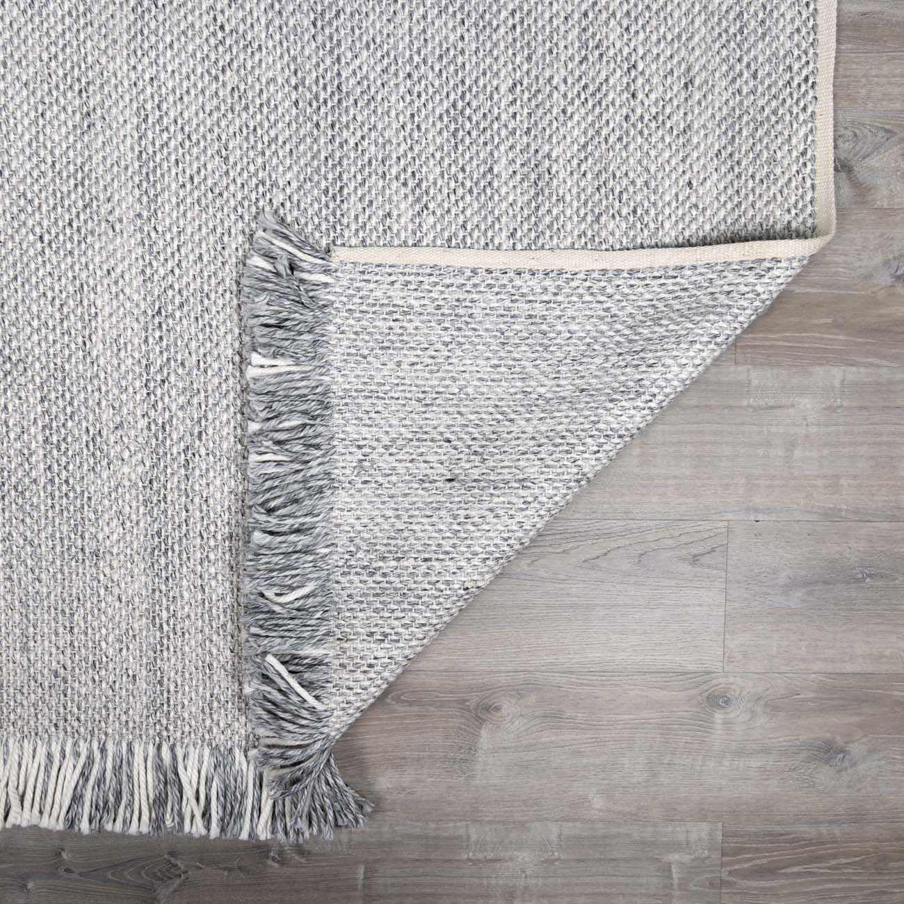 Hauteloom Stenhousemuir Recycled Material Living Room, Bedroom Area Rug - Contemporary - Light Slate, Medium Gray, Black - 2' x 3'