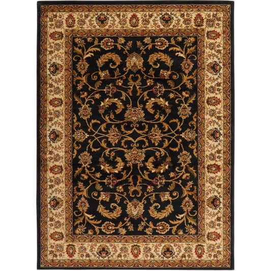 Home Dynamix 3208-457 Royalty Elati Traditional Area Rug 43"x62", Oriental Black/Ivory