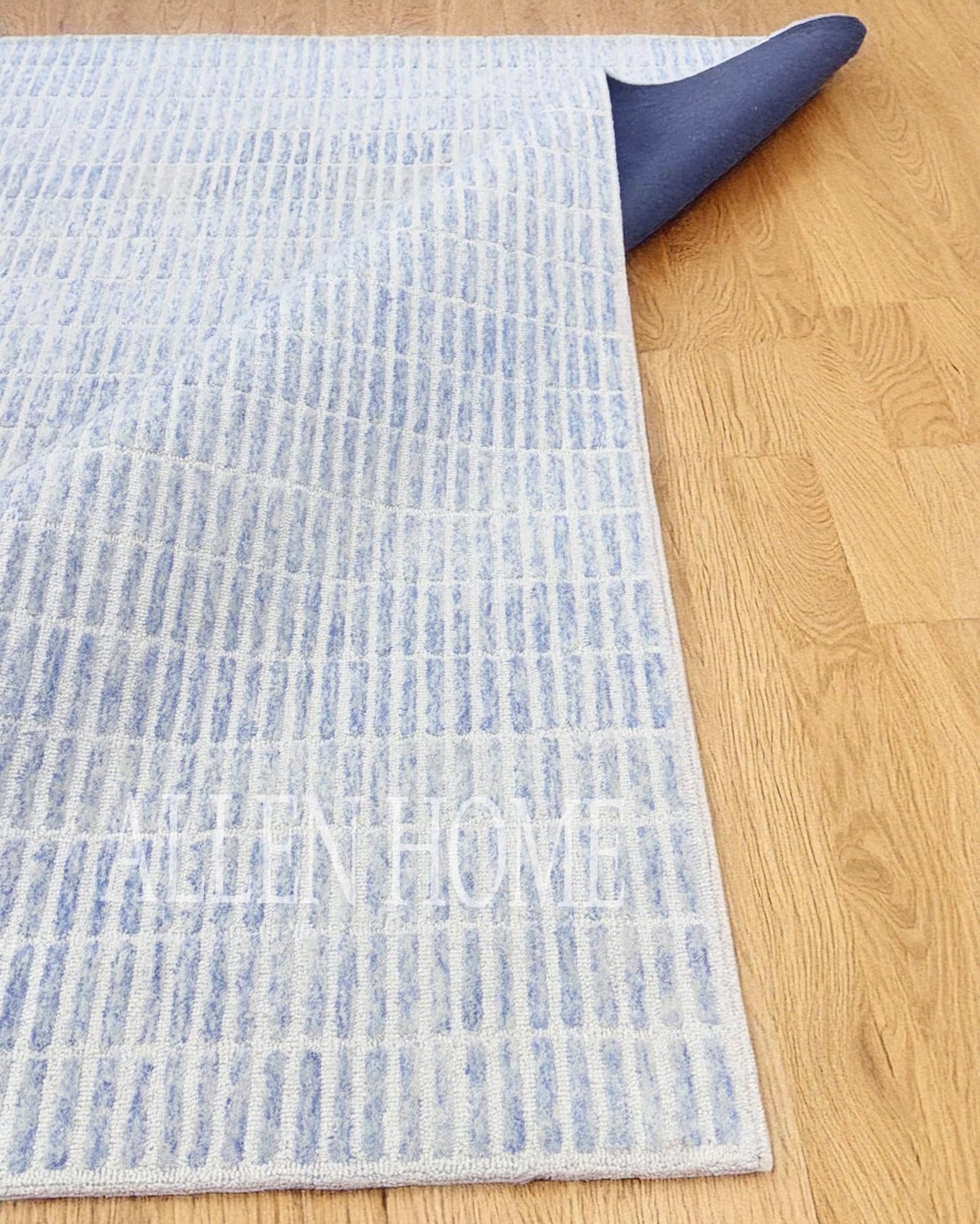 Allen Home Traditional Capitola Wool Area by Allen Home - Durable - 100% Wool, Hand Tufted - Living Room, Dining Room, Bedroom, and Entryway Area Rugs - 3’ x 5’ - Capitola Blue