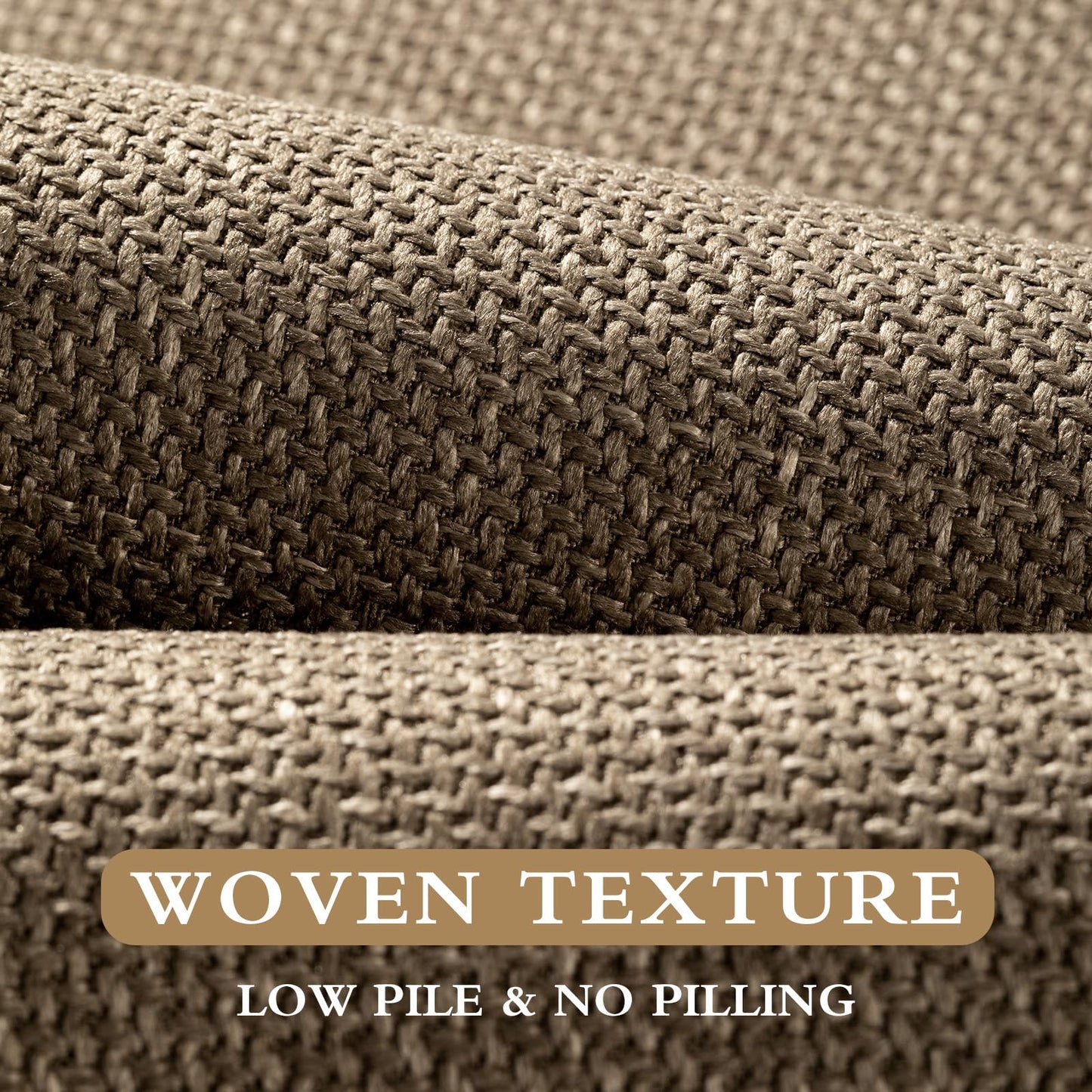 YIHOUSE Brown Bath Rug Set, 3 Piece Dark Beige Absorbent Non Slip Washable, Quick Dry Thin Bath Mat for Toilet and Floor