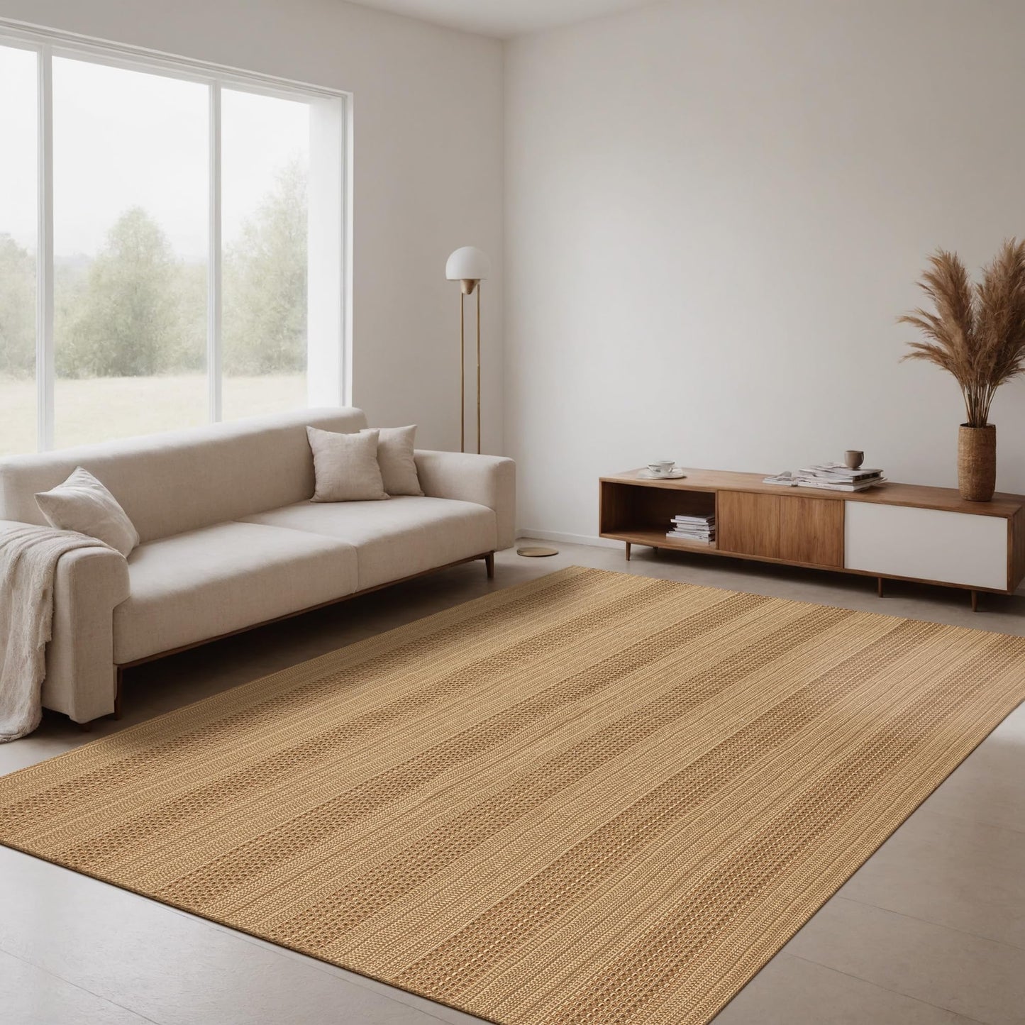 MatEssenz 6x9 Area Rugs for Living Room – Machine Washable Boho Woven Rug with Non-Slip Backing, Large Living Room Rug, Mats for Bedroom, Dining Room, Home Office – Soft & Durable, Pet Friendly