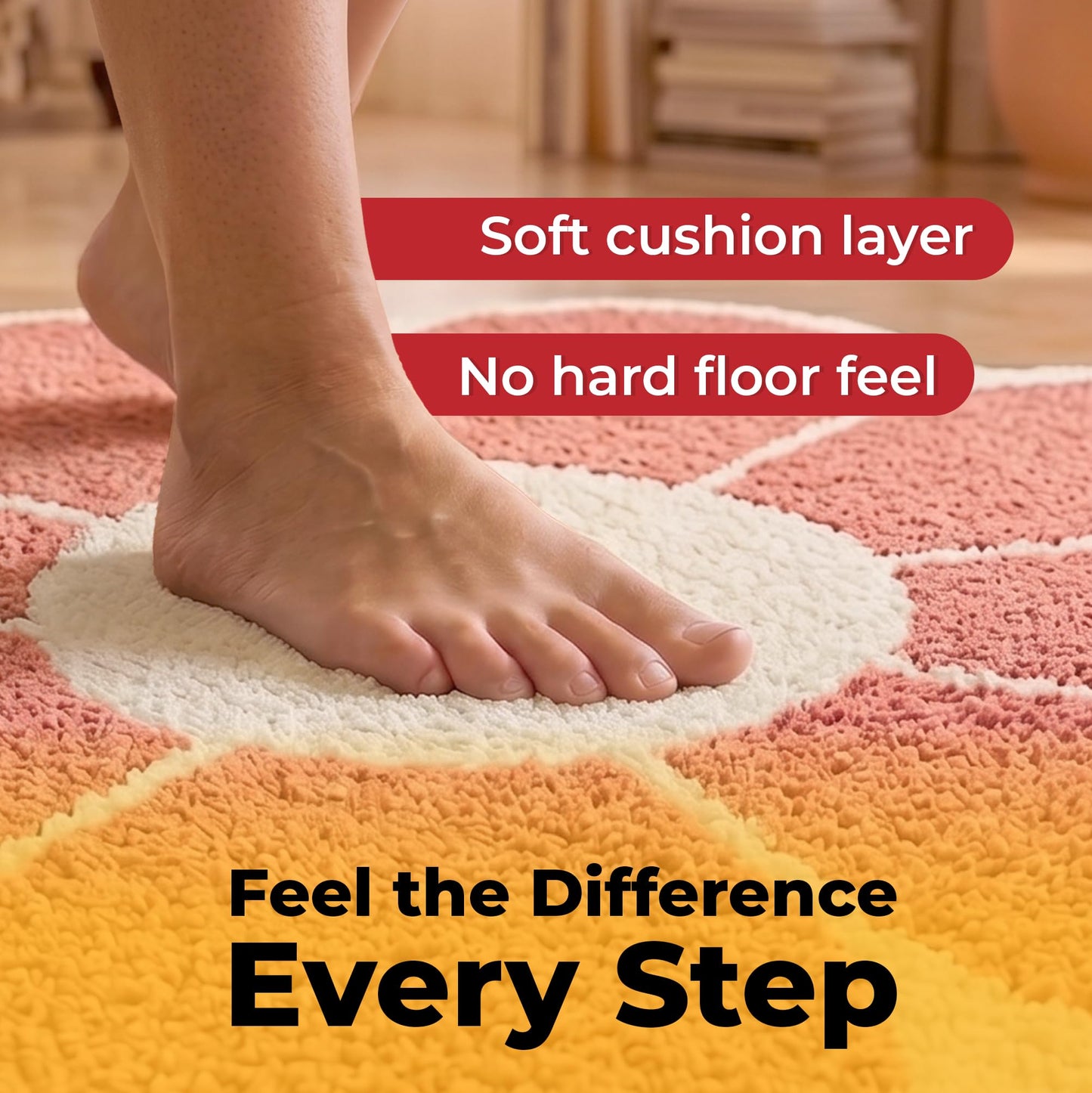 Hold-a-Rug Plush 2' x 4' Nonskid, Nonslip Rug Pad, Reversible Gripper, ¼ Thick, Safe for All Floors and Carpet, Keep Area Rugs Secure