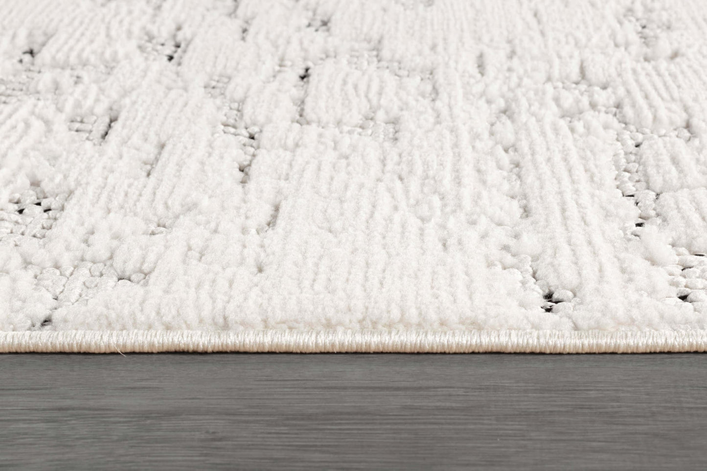 Beverly Rug Micro Loop Area Rug White/Gray 5x7 Abstract Modern Luxury Brushstroke Durable Soft Indoor Rugs for Living Dining Room Office Stain Resistant Non Shedding Casual Indoor Carpet 5 x 7