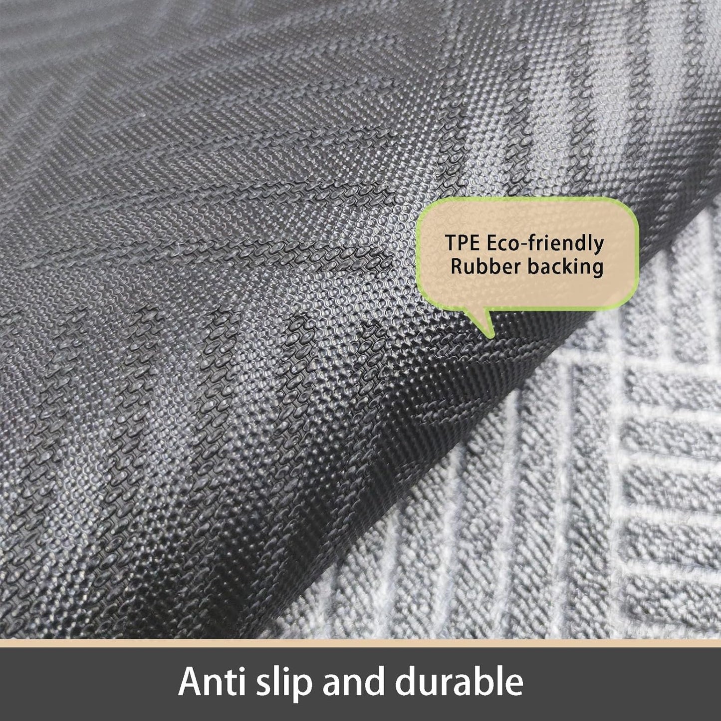 Fylyz Door Mat Outside Entrance, Durable Rubber Backing All-Season Front Door Entry Mat, Low Profile, Non-Slip and Easy Clean Indoor Door Mats for Entryway, Patio and Garage. Grey, 31"x47"