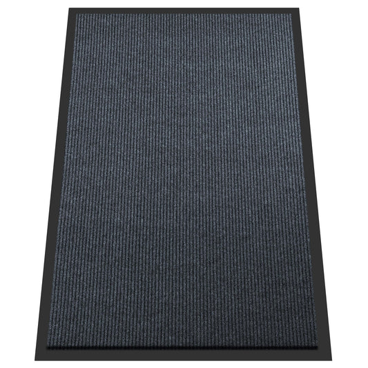 BesWin Indoor Outdoor Mat, 3' x 4' All-Season Waterproof Doormat for High Traffic Entryway, Heavy Duty Commercial Floor Mat, Non Slip Rubber Backing Front Door Mat Outside Entrance, Low-Profile, Grey