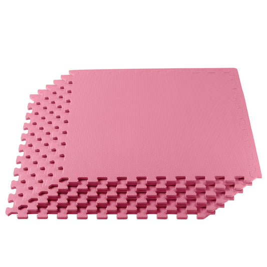 We Sell Mats 1/2 Inch Thickness Multipurpose EVA Foam Floor Tiles, Interlocking Floor Mat for Indoor Gym and Home Use, 24 in x 24 in, Pink, 48 Square Feet (12 Tiles)