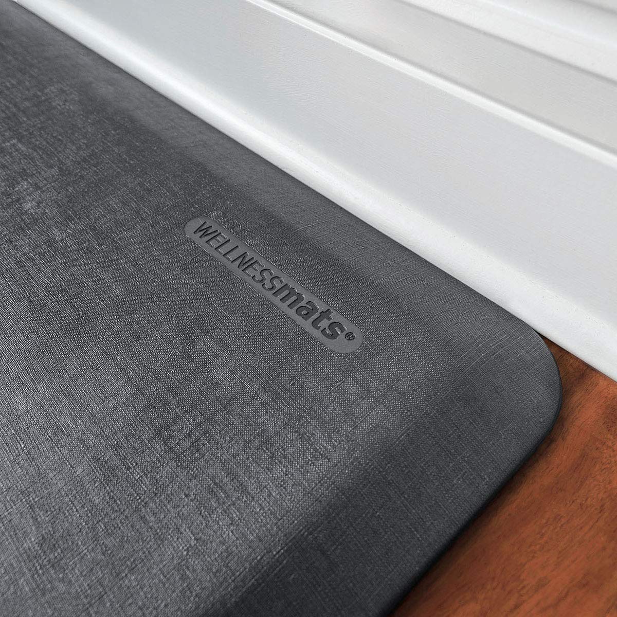 WellnessMats Linen Collection Anti-Fatigue Floor Mat, Polyurethane – Ergonomic Support Pad for Home, Kitchen, Garage, Office Standing Desk – Water Resistant - Made in USA