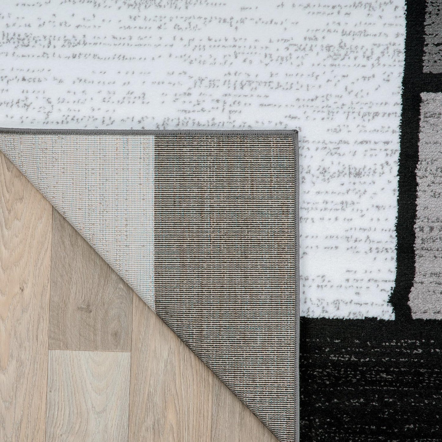 Rugshop Contemporary Modern Boxes for Home Office,Living Room,Bedroom,Kitchen Non Shedding Area Rug 6' 6" Gray (6' 6" Diameter)