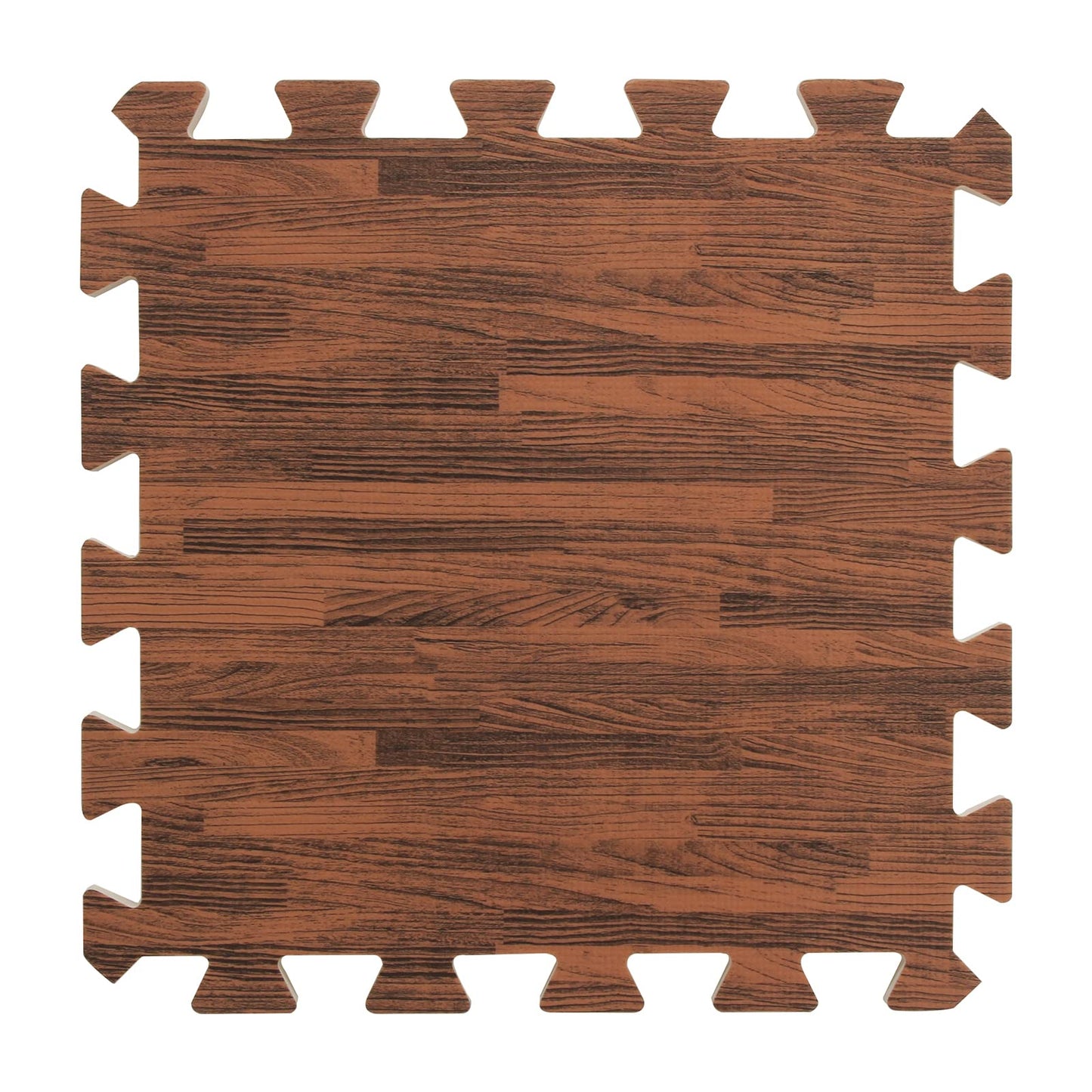 Smabee 16pcs Interlocking Printed Wood Grain EVA Foam Mats Protective Floor Tiles Exercise Play Mat for Kids Room Parlor Bedroom Home 11.8" x 11.8" (Wood Grain Brown)