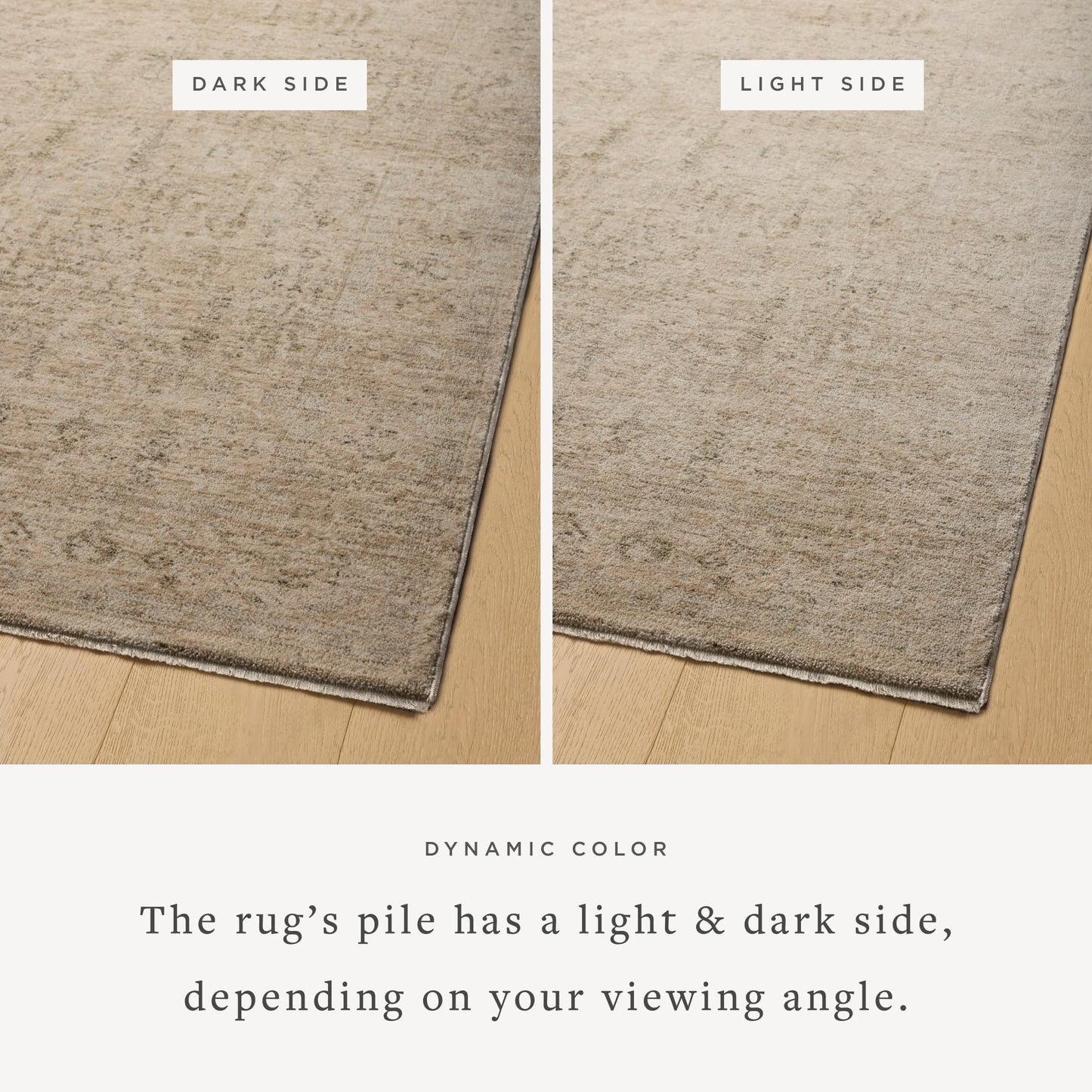 Loloi Magnolia Home by Joanna Gaines Junie Collection JUE-02 Oatmeal/Smoke 11'-6" x 15'-7", .38" Pile Height, Area Rug