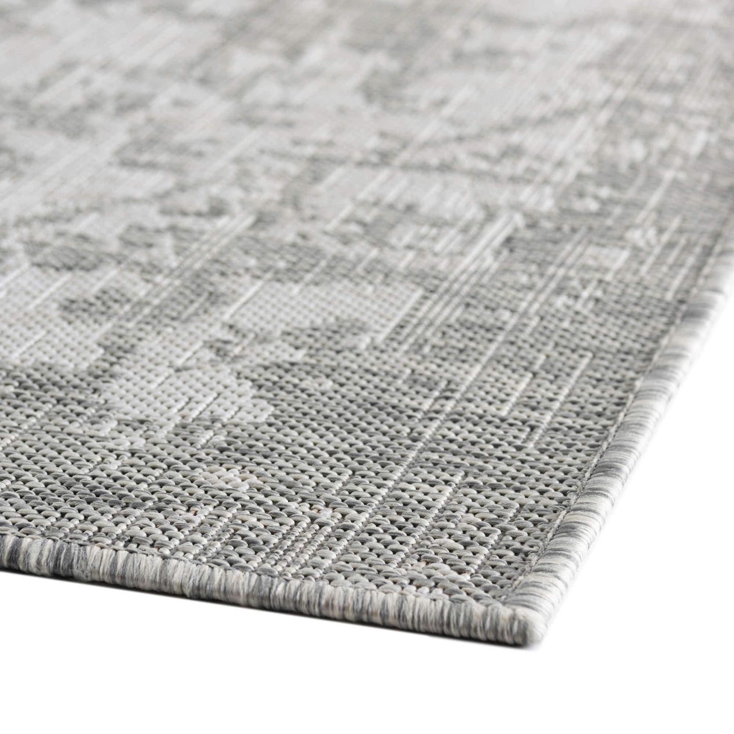 Unique Loom Outdoor Collection Area Rug - Dubai (3' 3" x 5' 3" Rectangle, Gray/ Ivory)
