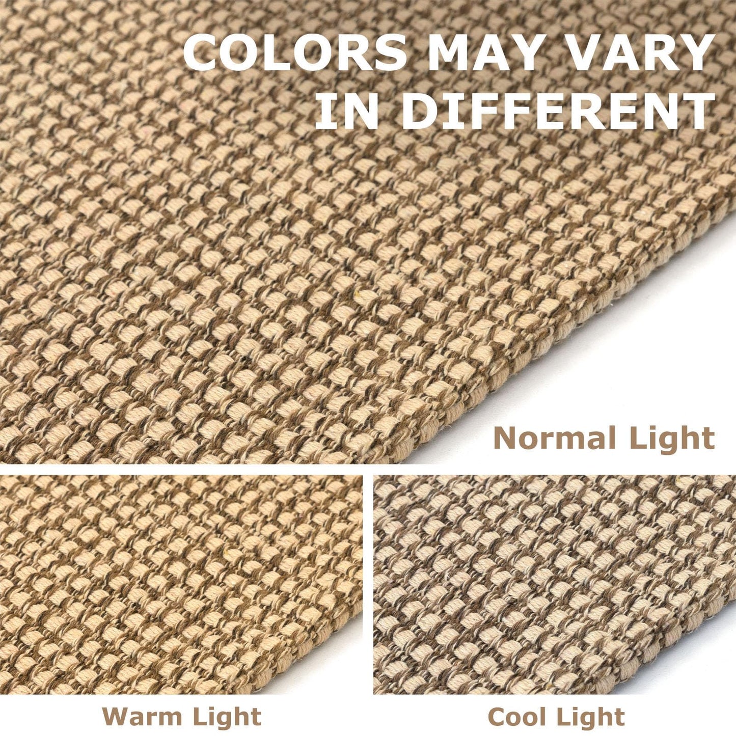 IOHOUZE Washable Area Rug 3x5 Non Slip Rubber Backed Rugs for Entryways Indoor Outdoor Doormat Woven Cotton Throw Rug Floor Carpet for Entrance Kitchen Living Room, Orange/Tan/Brown