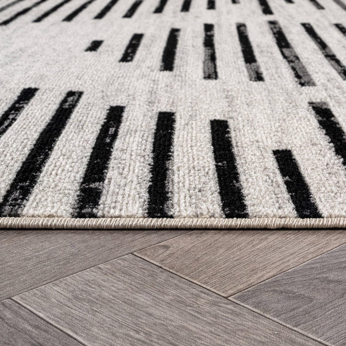 Rugshop Contemporary Abstract Indoor Area Rug for Living Room,Bedroom,Kitchen Rug Low Pile Rug with Jute Backing 5' x 7' Cream
