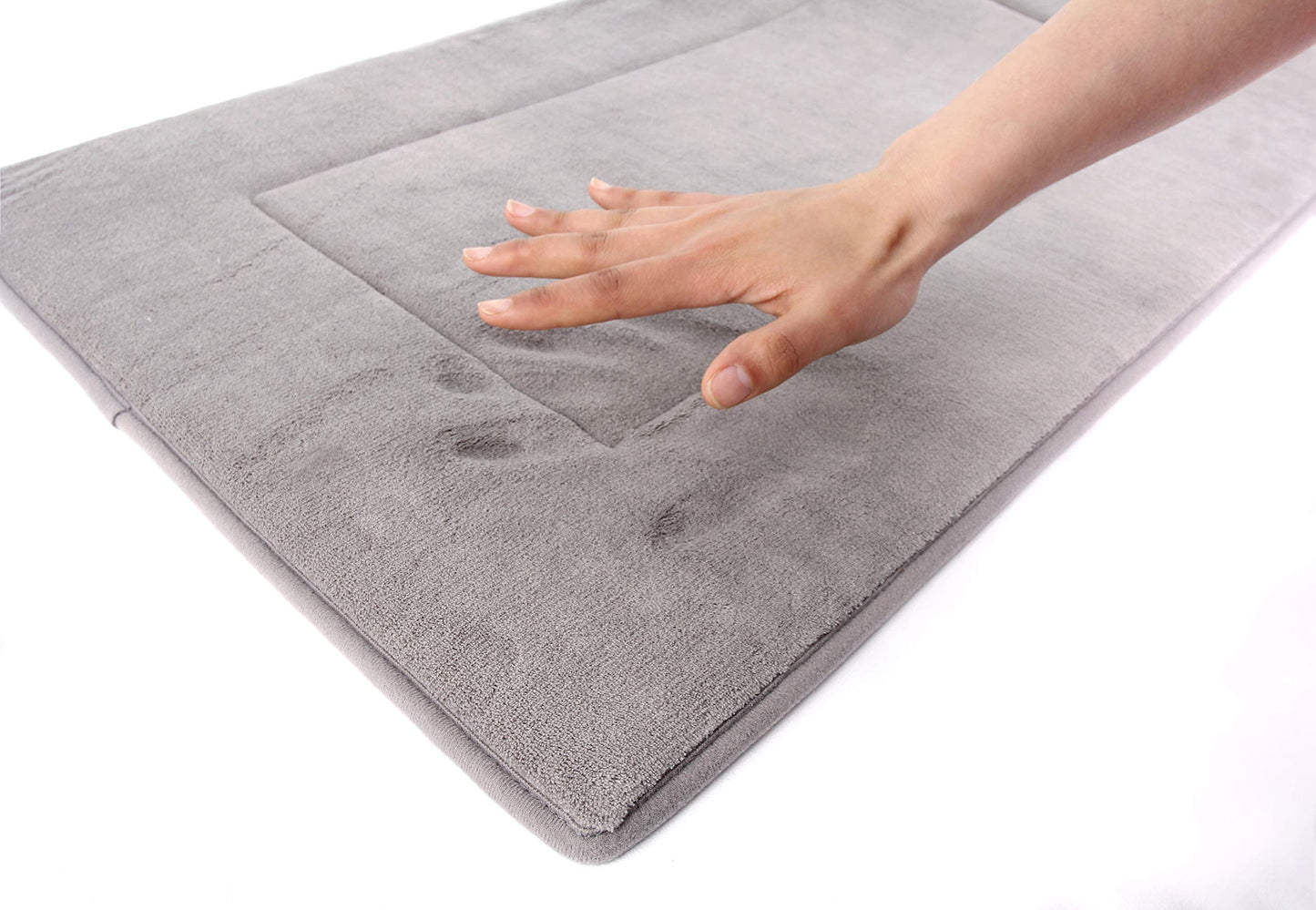 Fabbrica Home Ultra-Soft High Density Memory Foam Runner (21in x 34in) Grey
