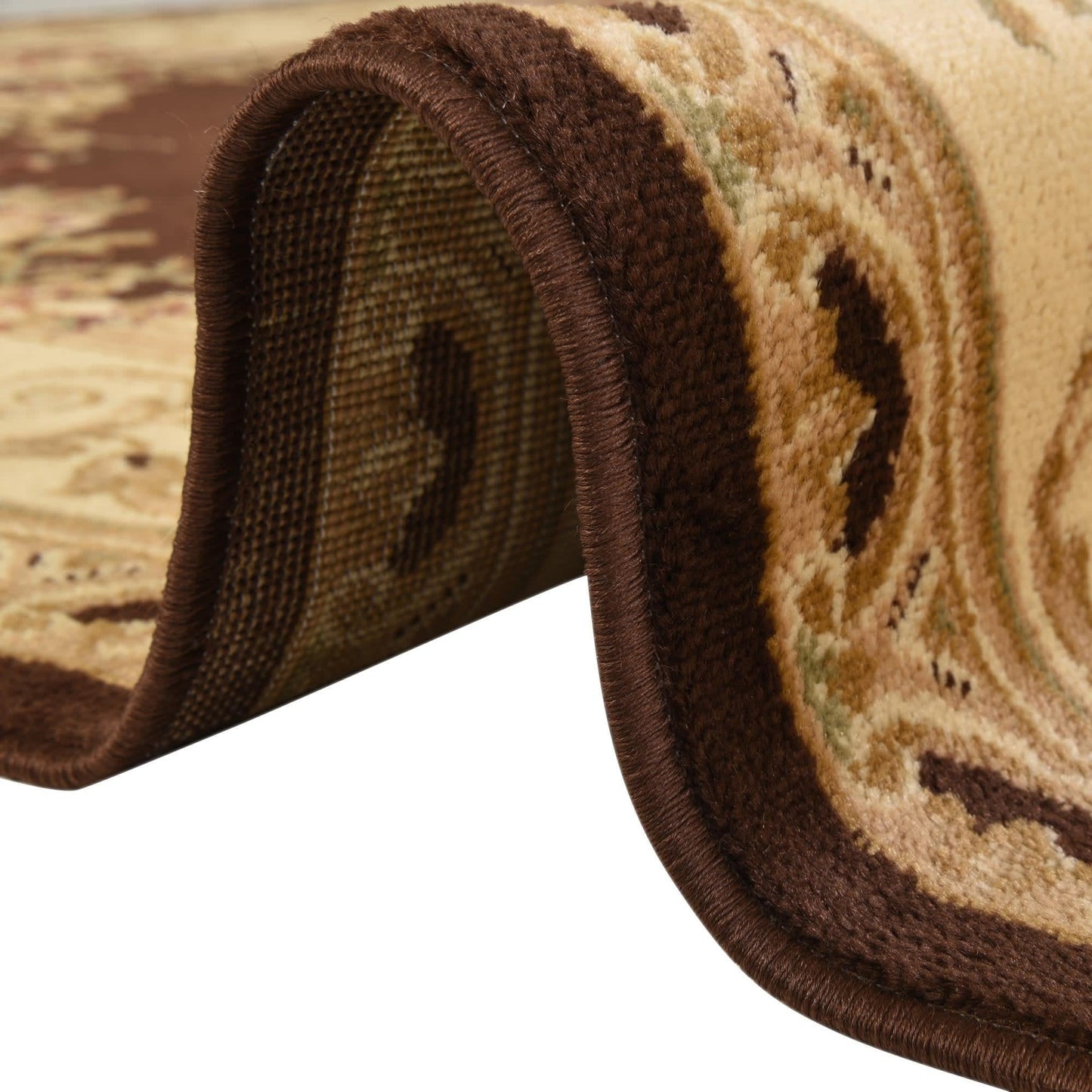 Unique Loom Versailles Collection Traditional Classic Floral Motif Area Rug (5' 0 x 8' 0 Rectangular, Brown/ Ivory)