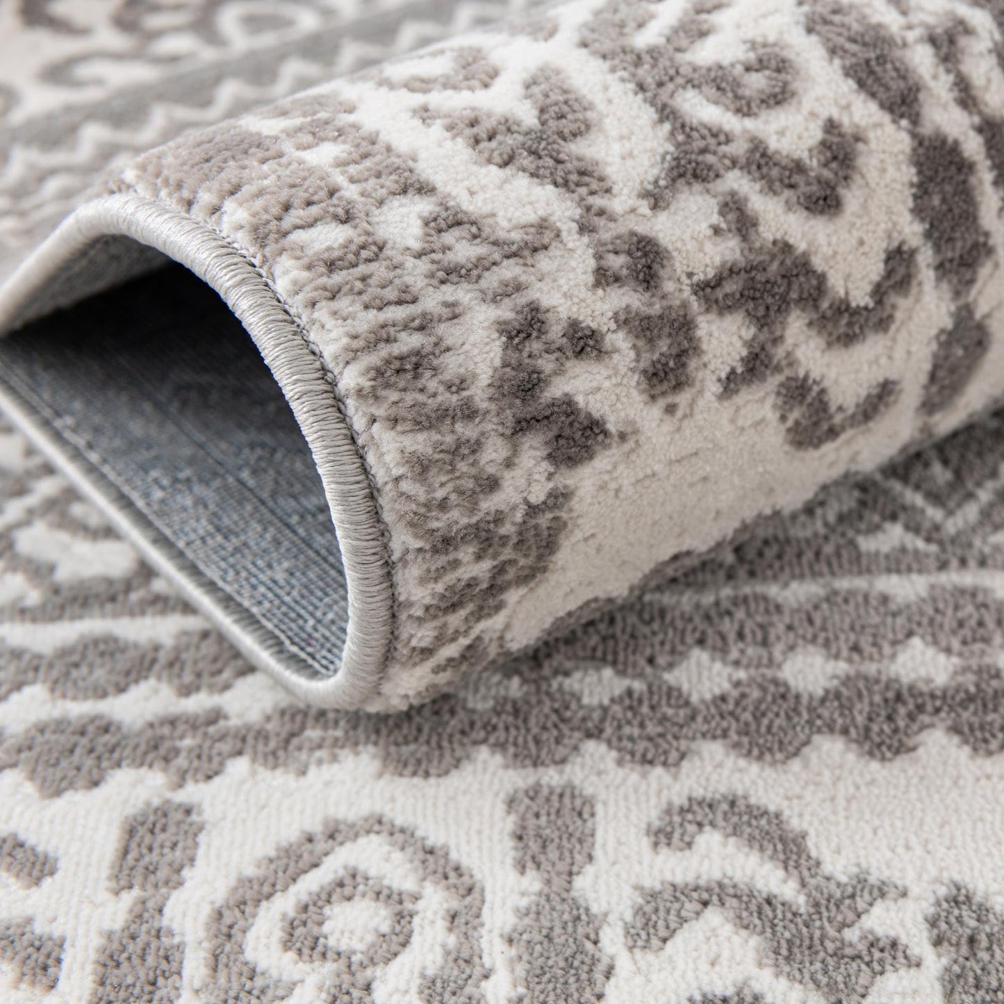 Rugs.com - Uptown Rug – 9' x 12' Gray Easy-Clean Area Rug – Textured Low Pile for Living Rooms, Dining Rooms, and Farmhouse Decor
