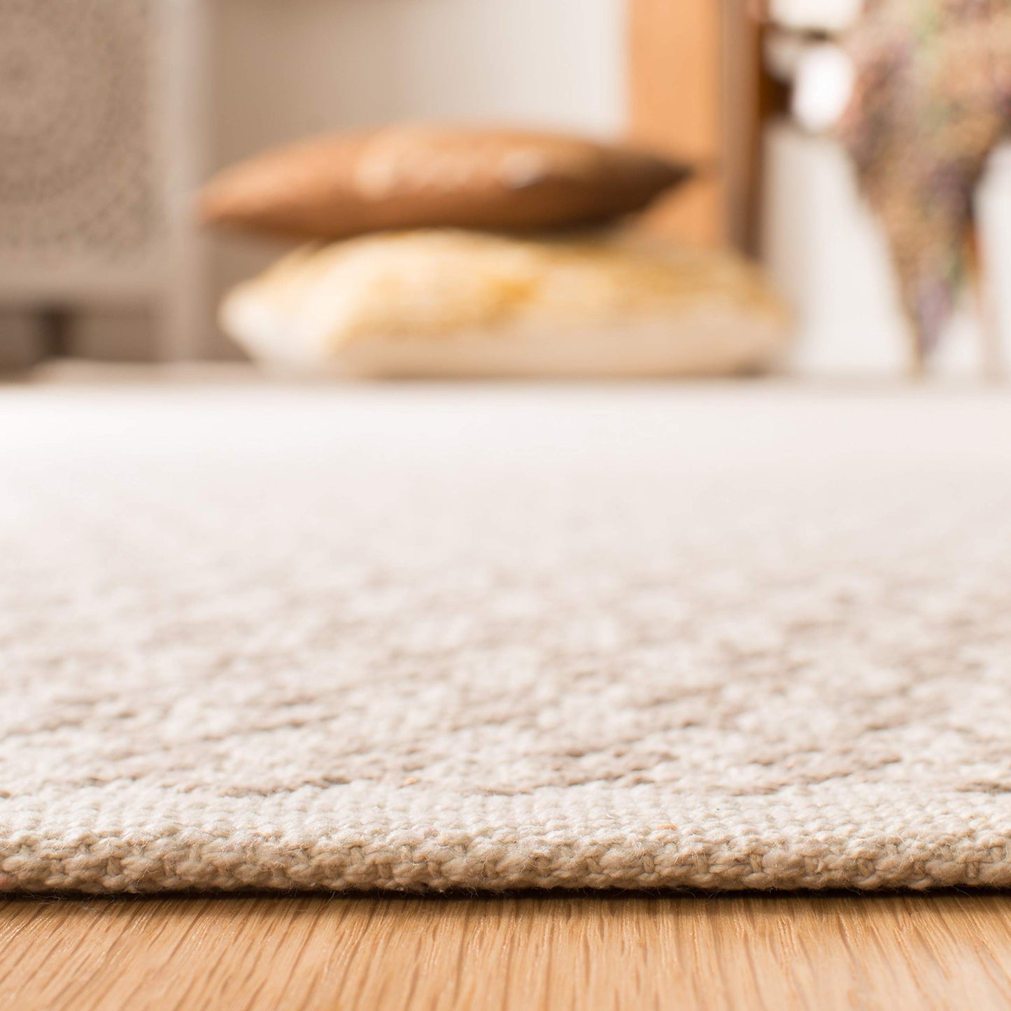 SAFAVIEH Montauk Collection Runner Rug - 2'3" x 12', Ivory & Grey, Handmade Flat Weave Boho Farmhouse Cotton, Ideal for High Traffic Areas in Living Room, Bedroom (MTK339A)