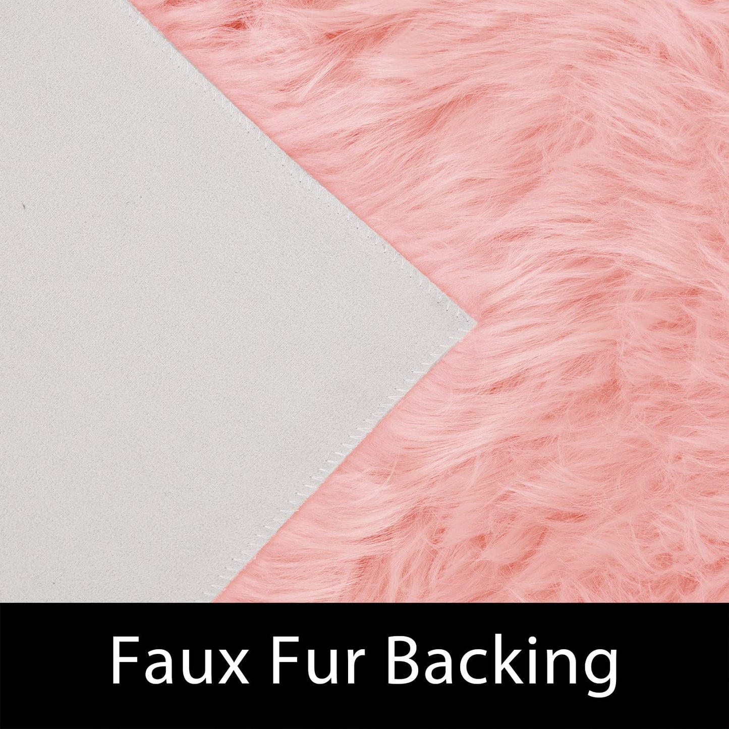 Latepis Pink Runner Faux Sheepskin Fur Rugs 2X5 Fluffy Rug for Bedroom Cute Furry Shag Fuzzy Rug for Girls Room Dorm Luxury Room Decor