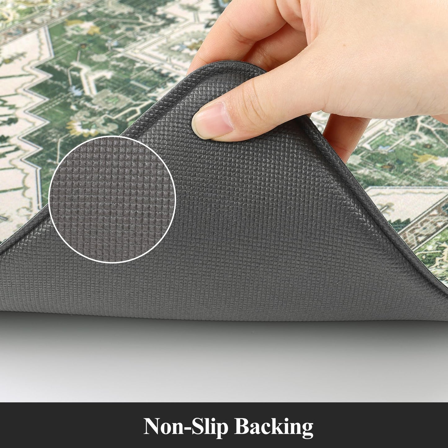 MJIAHOMDEC Cushioned Kitchen Rug Sets 3 Piece Anti Fatigue Mats for Floor Non Slip Waterproof Comfort Standing Mat Runner for Home Office, Sink, Laundry