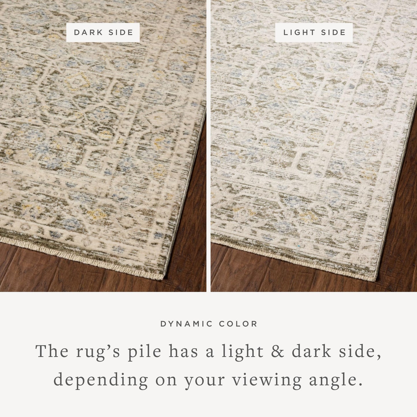 Loloi Clarisse Collection CLS-08 Olive/Ivory 7'-10" x 10'-2" Fringe Area Rug