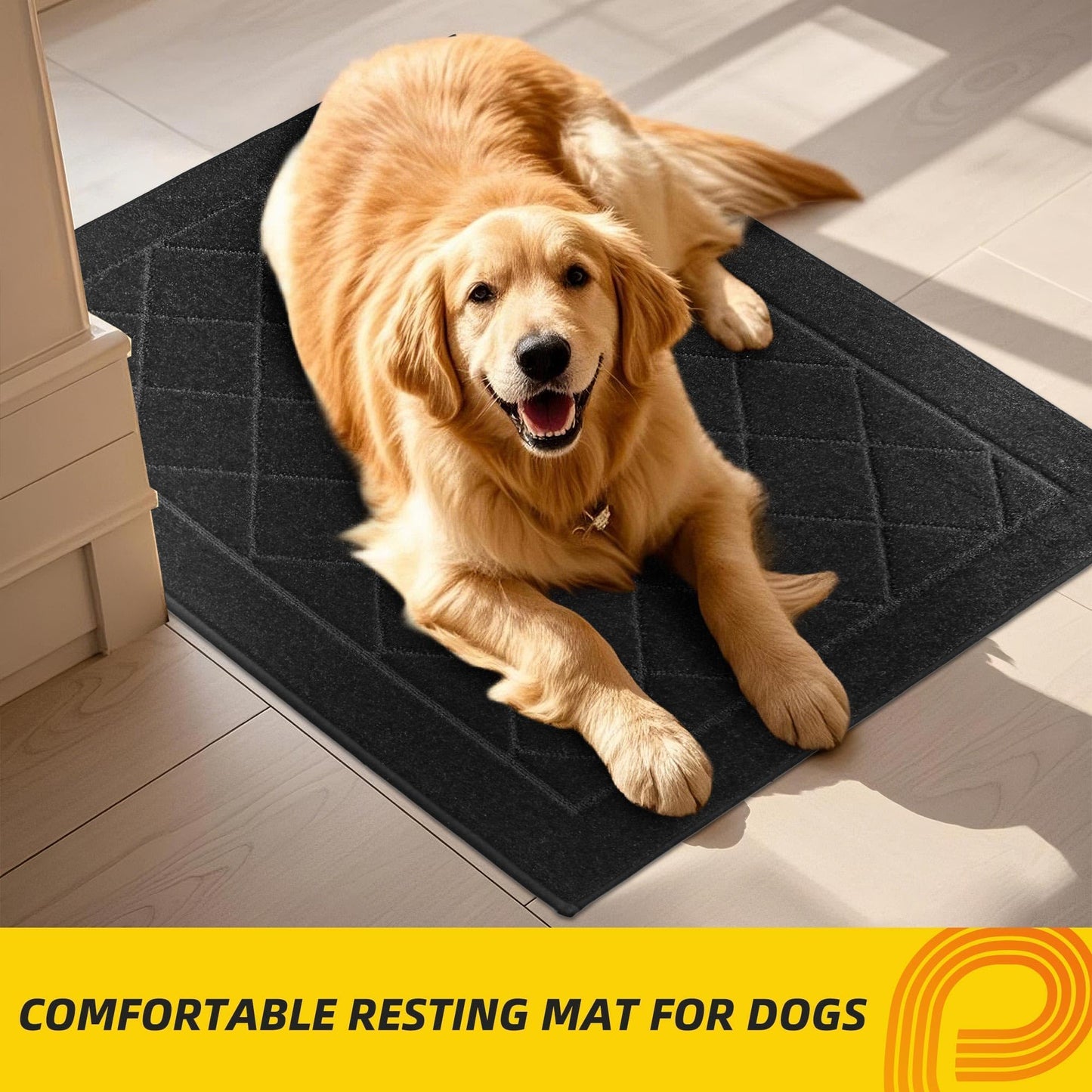 JSEI Dirt Trapper Door Mat 20"x32", Black