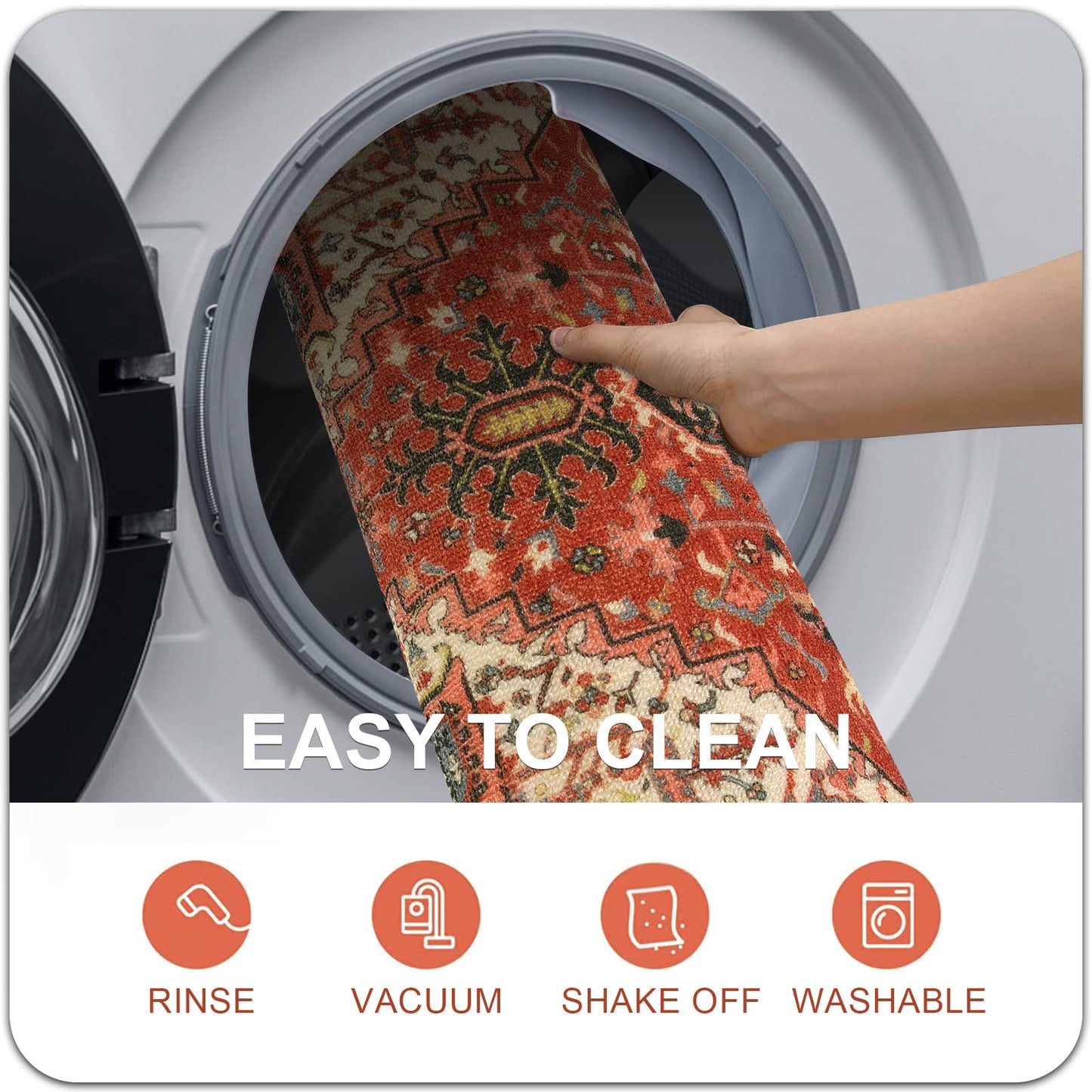 Collive Washable Indoor Door Mat, Non Slip Retro Entryway Rug 20" x 32" Doormat Quick Absorbent Entrance Rug Distressed Front Door Mat, Welcome Mats Floor Mat Doormats for Kitchen Home Patio