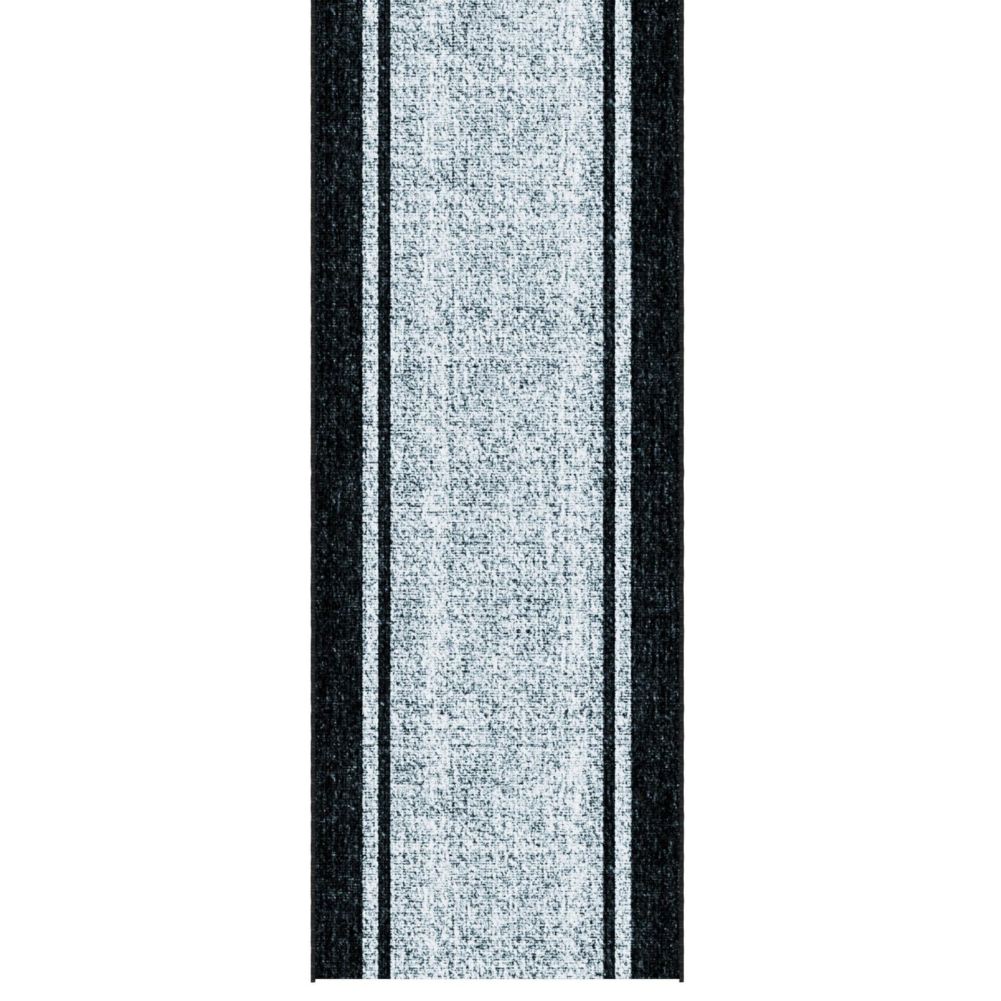 Ottomanson Aisle Runner Rug 1'10.5" x 34' – Soft Non-Slip Rug, Low Pile Carpet for Hallways, Events, Churches & Extra-Long Indoor Spaces, Border Gray