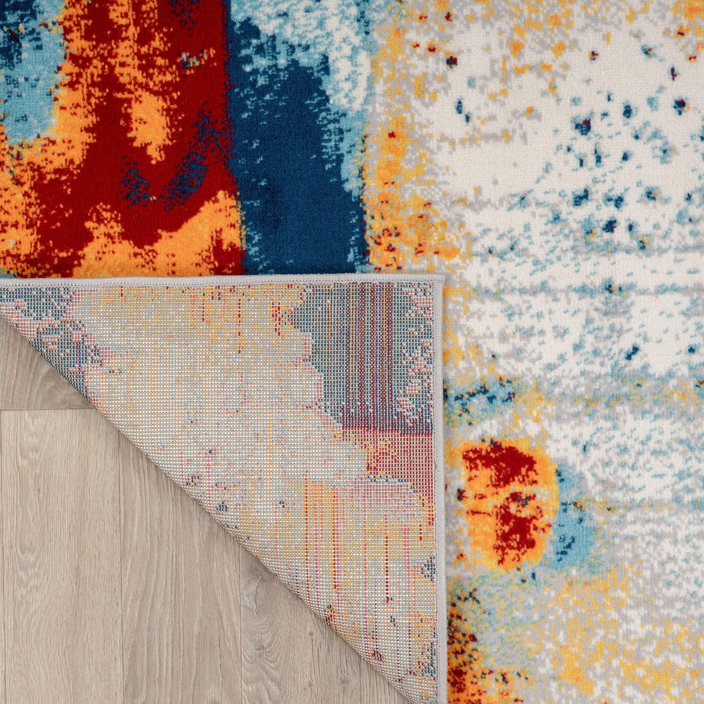 Rugshop Sky Collection Abstract Area Rug, Fade-Resistant Carpet for Open Living Areas or Bedroom,Living Room,Dining Room 7'10" x 10'