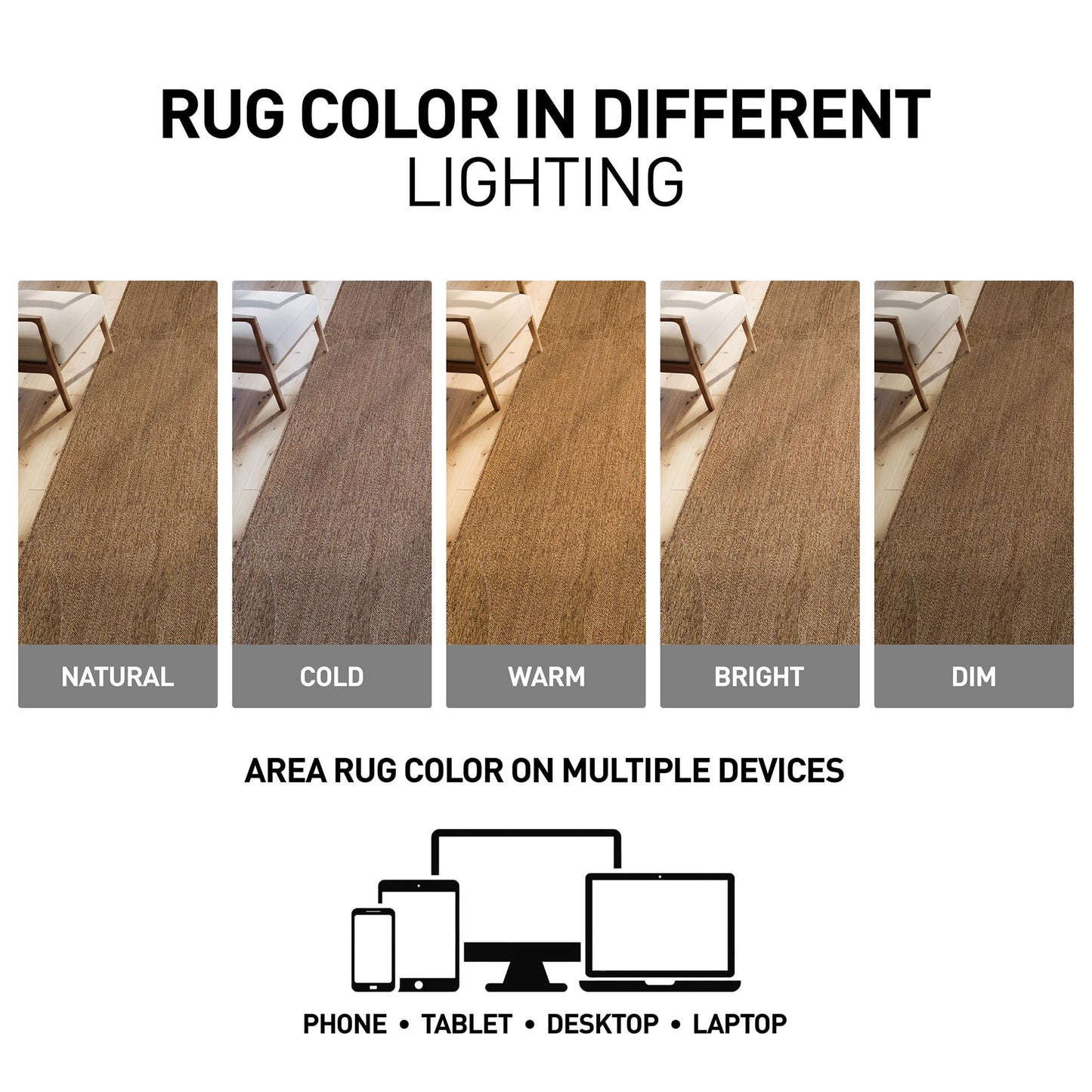 Rugshop Abstract Indoor Outdoor Flat Woven Area Rug,Natural Jute-Style,Easy-Care Patio Rug for Backyard Porch Deck Balcony, 6'6" x 9' Natural/Jute