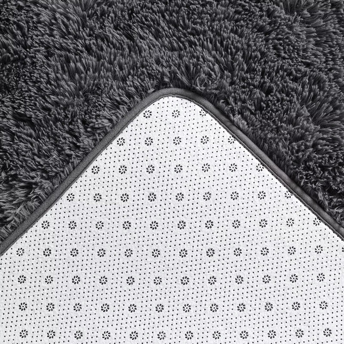 Soft Fluffy Area Rugs for Bedroom,7x10 Area Rug Shaggy Plush Carpet, Non-Slip Fuzzy Rug for Living Room, Kids Room, Dorm, Cozy Home Decor，Dark Grey