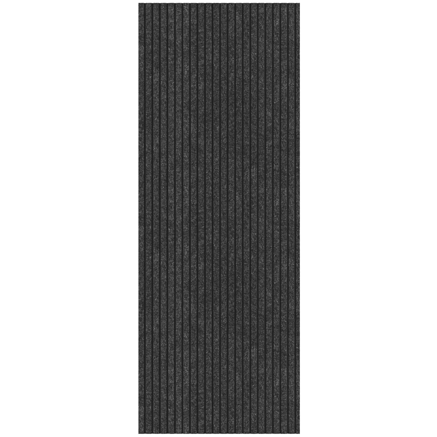 Ottomanson Mud Mat 2'7" x 4' Entryway Rug - Non-Slip Scraper Doormat for Muddy Paws, Dirt Trapping Indoor/Outdoor Mat for High-Traffic Areas, Kitchen, Garage, Patio, Black